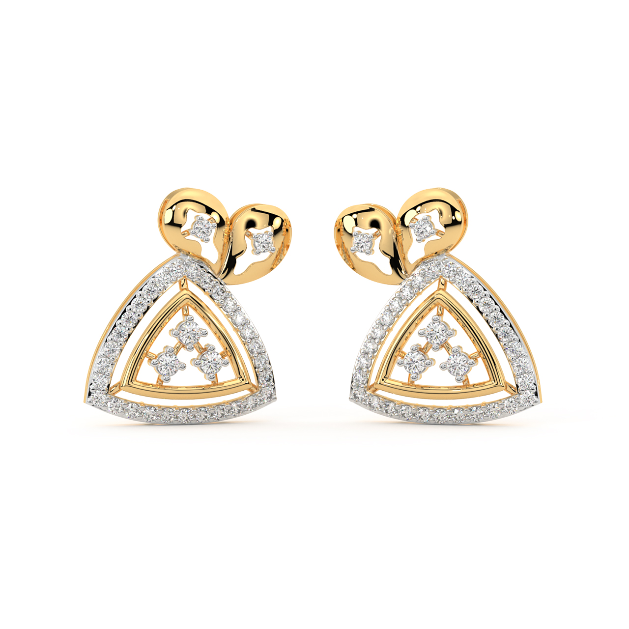 Dema Round Diamond Stud Earrings