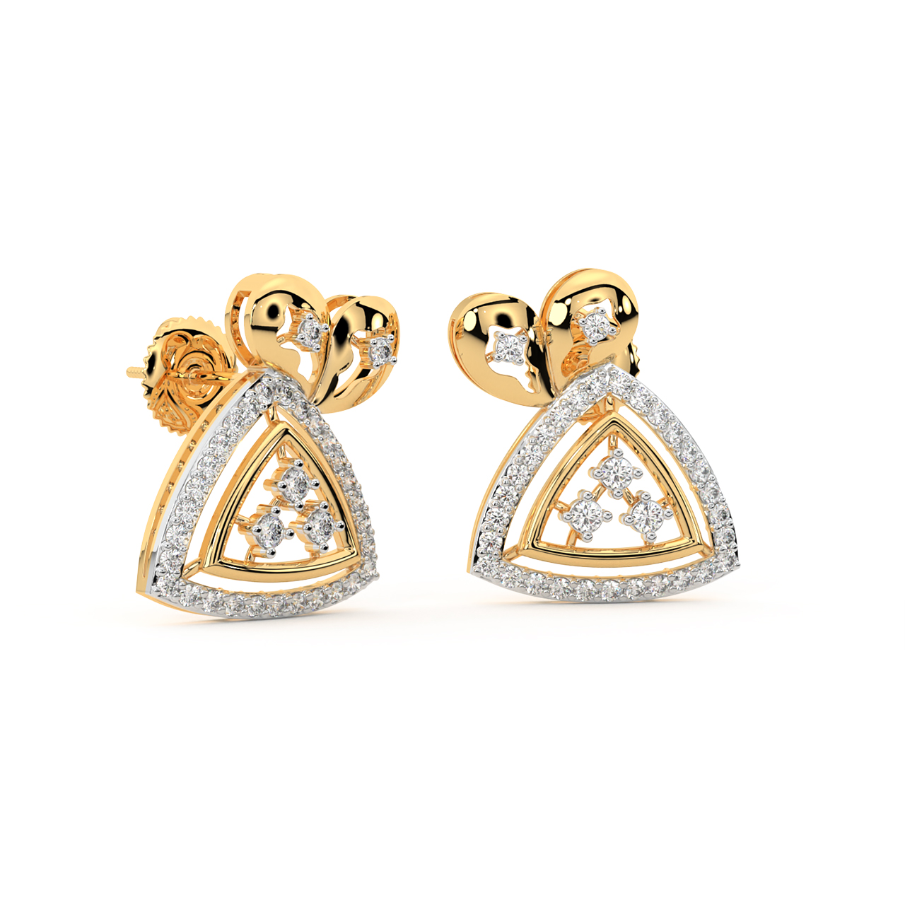 Dema Round Diamond Stud Earrings