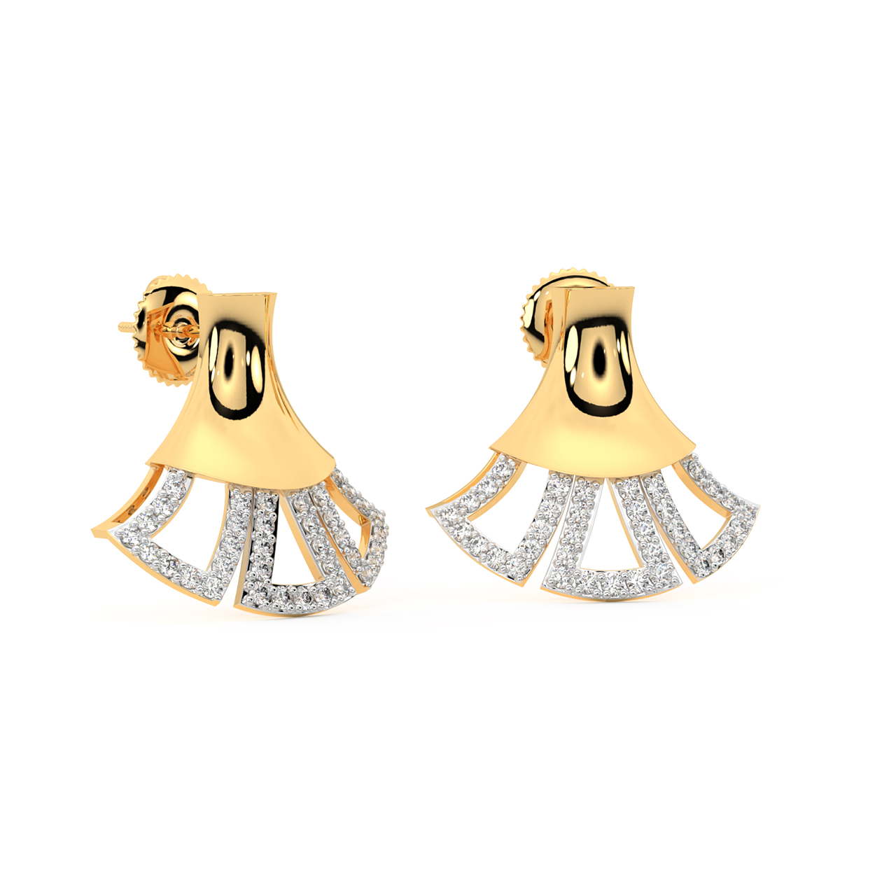 Aika Round Diamond Stud Earrings