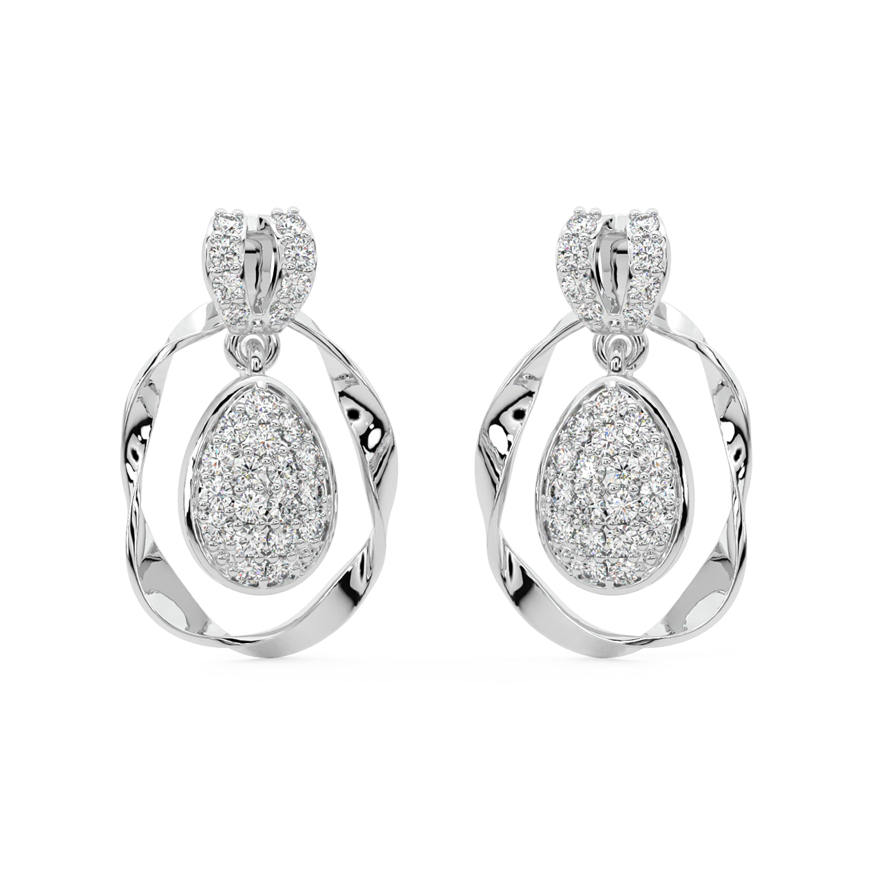 Adelais Round Diamond Stud Earrings