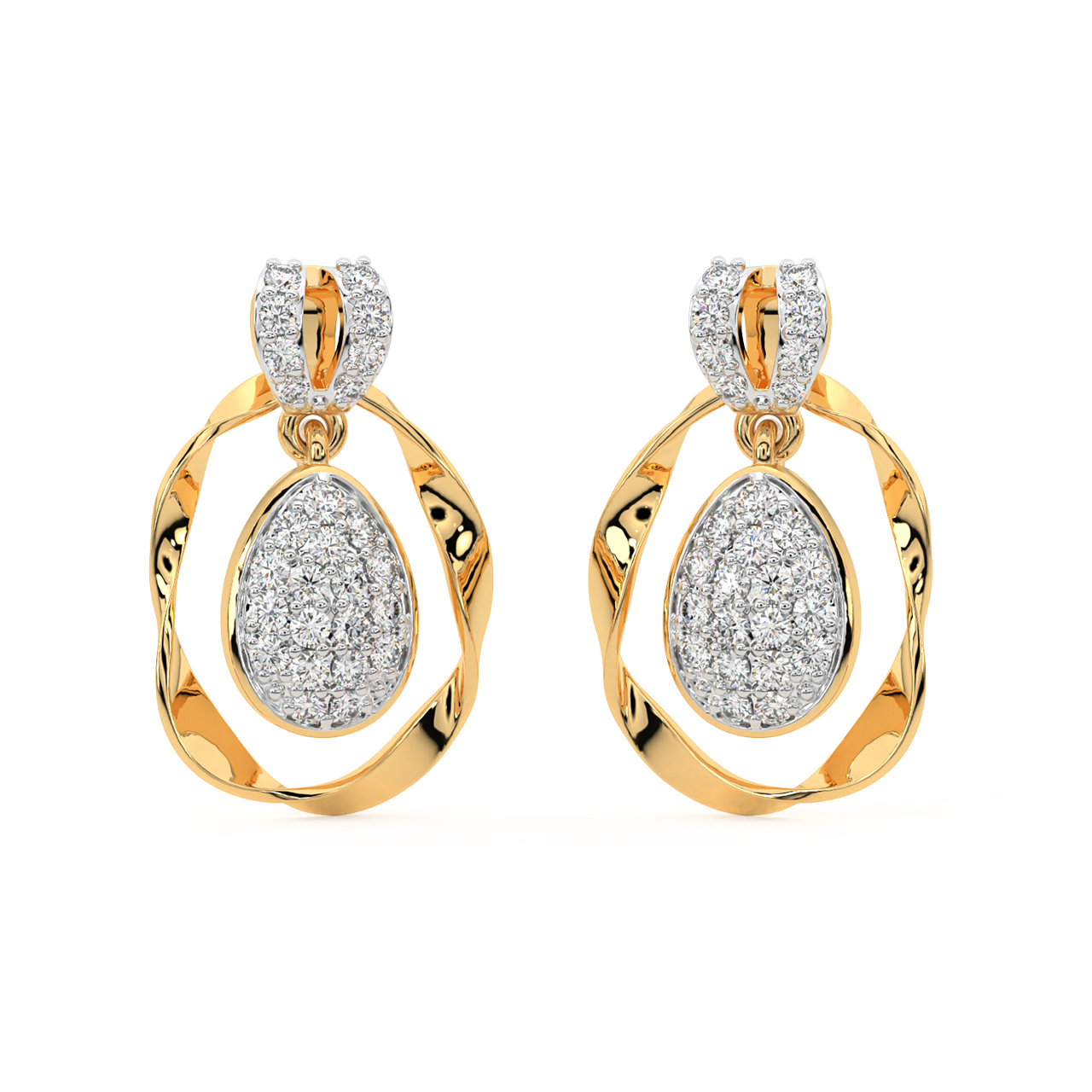 Adelais Round Diamond Stud Earrings