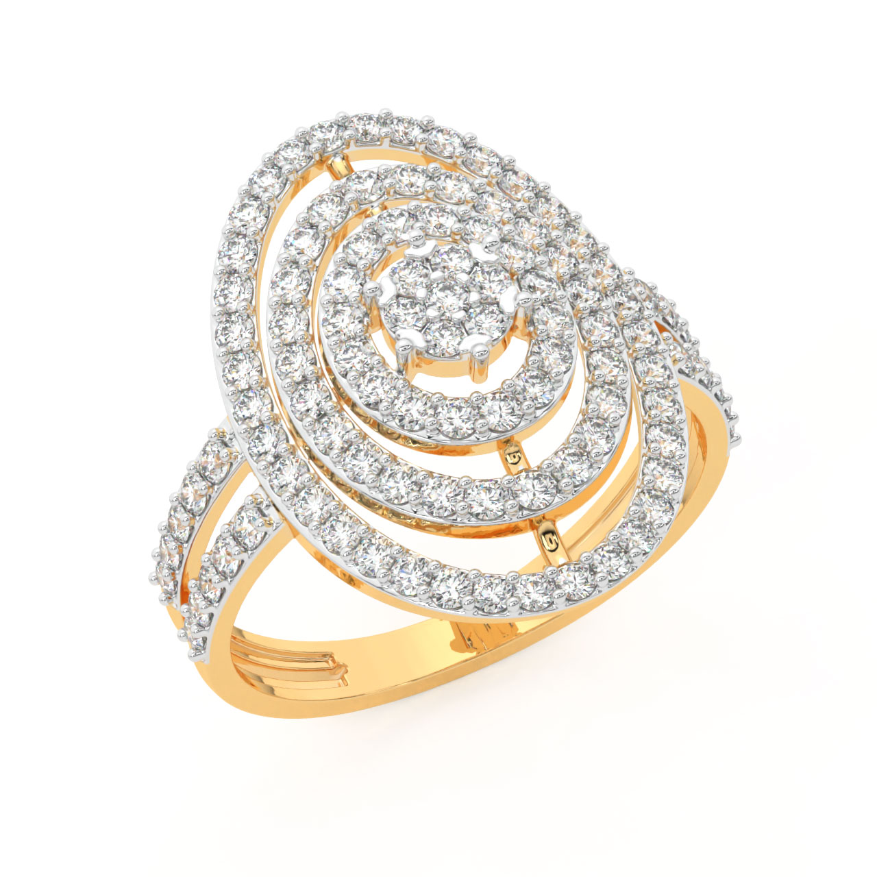 Ovary Round Diamond Ring