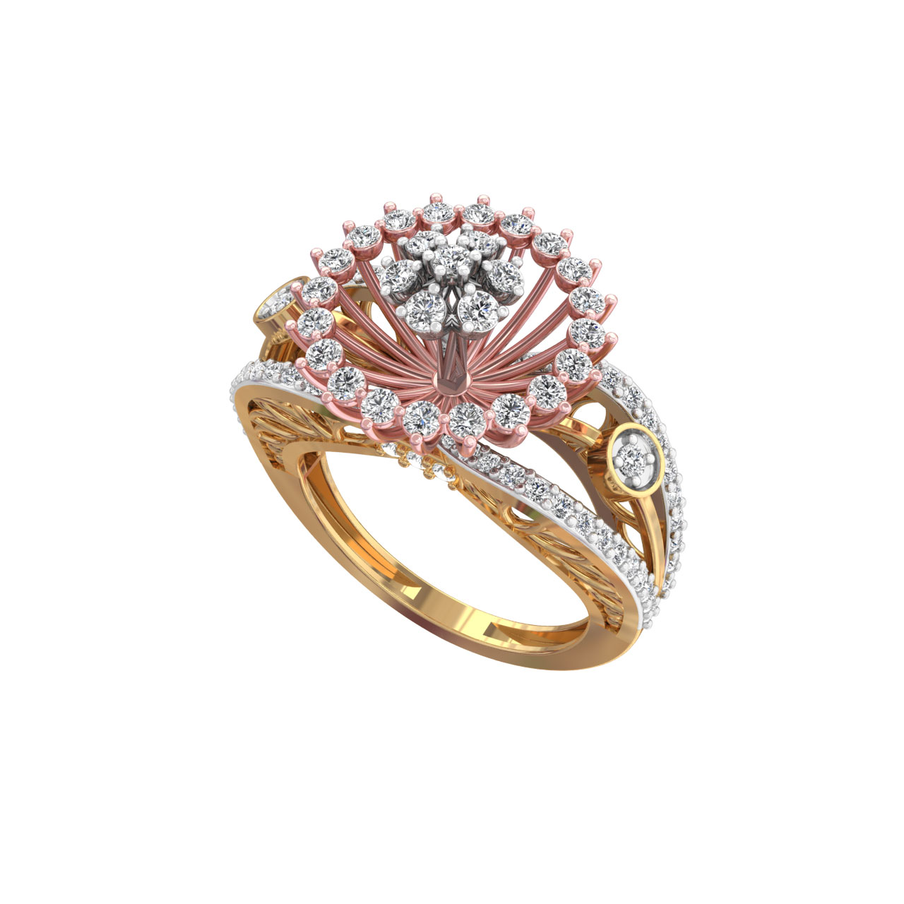 Diamond Cluster Ring 18ct White Gold Engagement ring – Antique Jewellery  Online