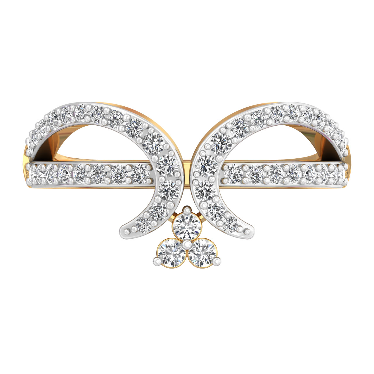 3.05 Traditional Tiffany ring yellow gold band /Plat head Classic soli |  DiamondDirectBuy.com