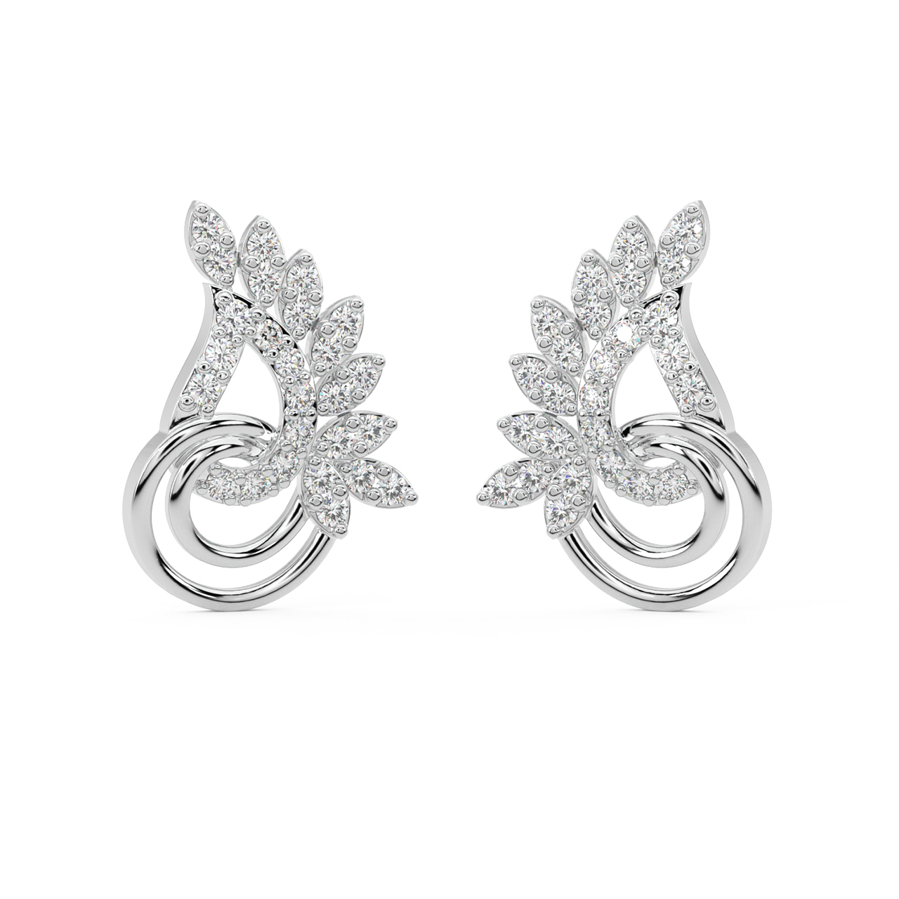 Toren Round Diamond Stud Earrings