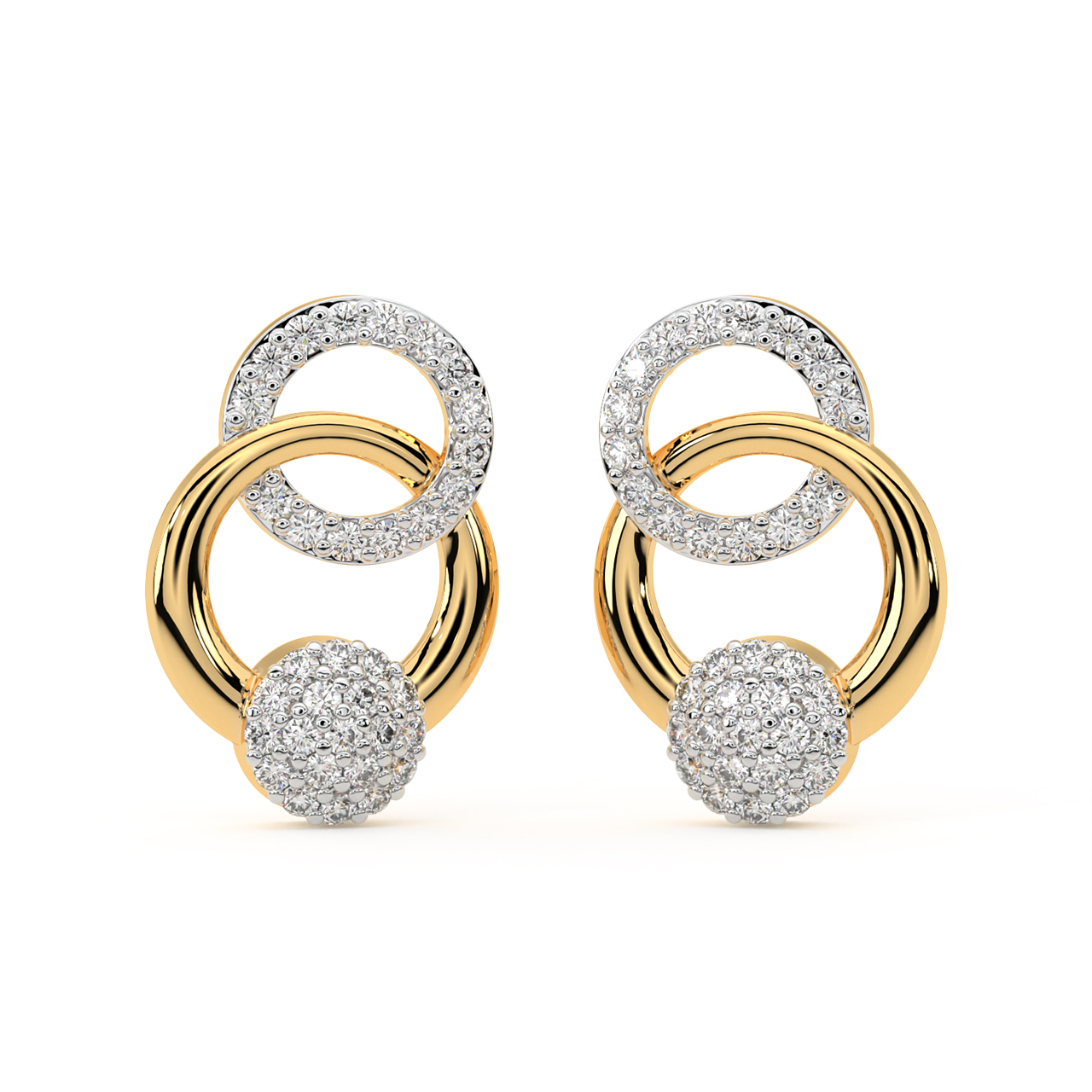 Edana Round Diamond Stud Earrings