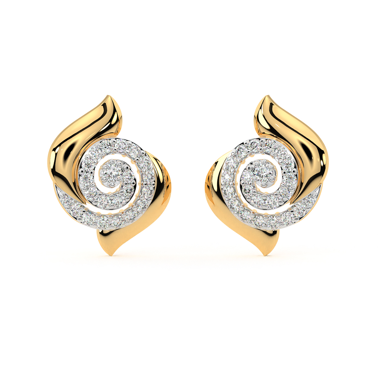 Nyle Round Diamond Stud Earrings