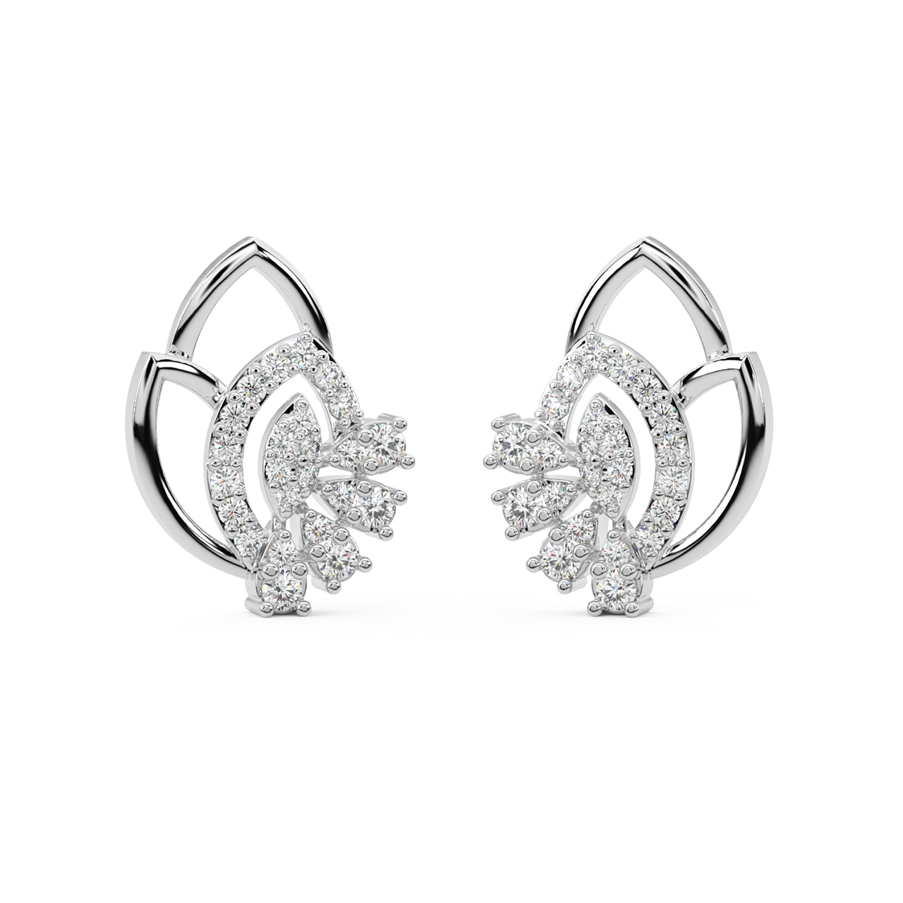Alana Round Diamond Stud Earrings