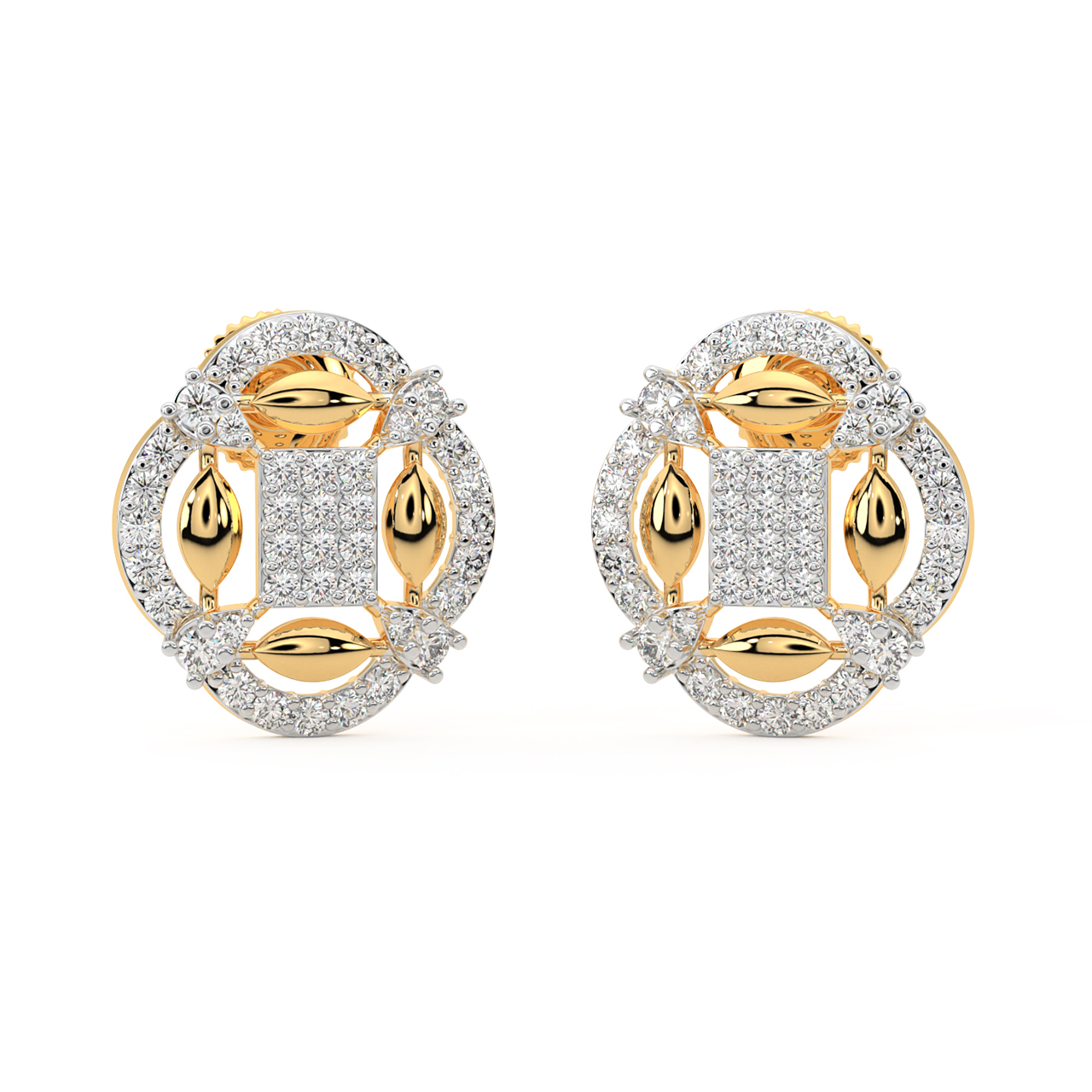 Swaraj ki real touch look American diamond studs girls look like awesome  Earrings  Studs