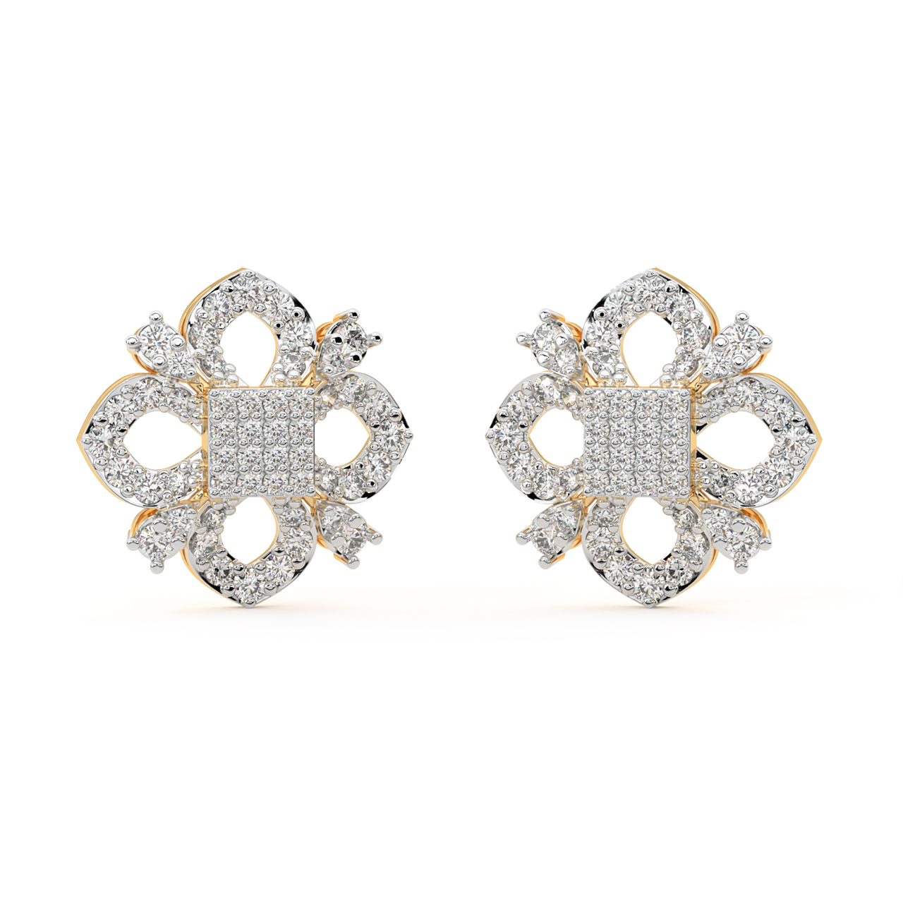 Donal Round Diamond Stud Earrings