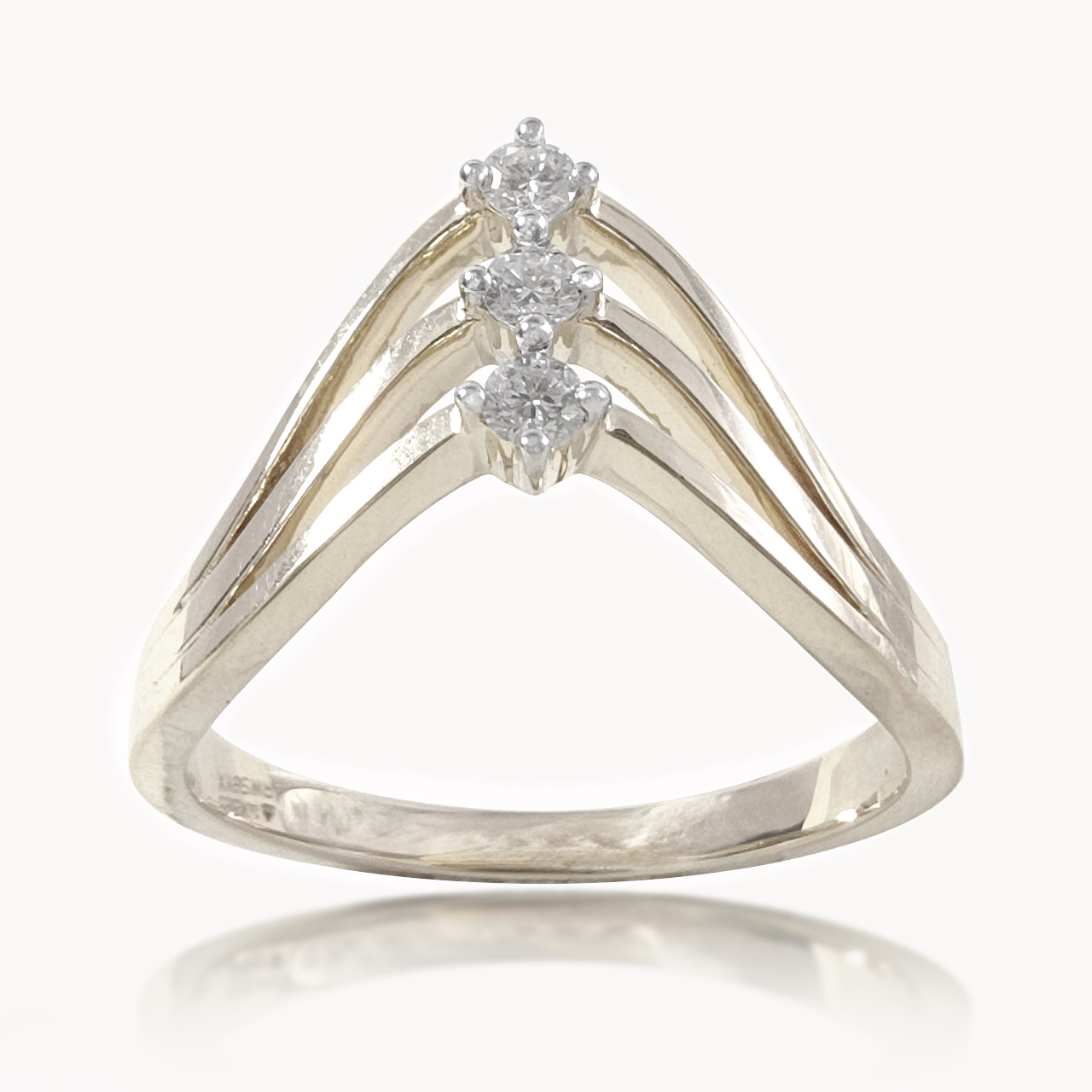 Trinity Wave Diamond Ring