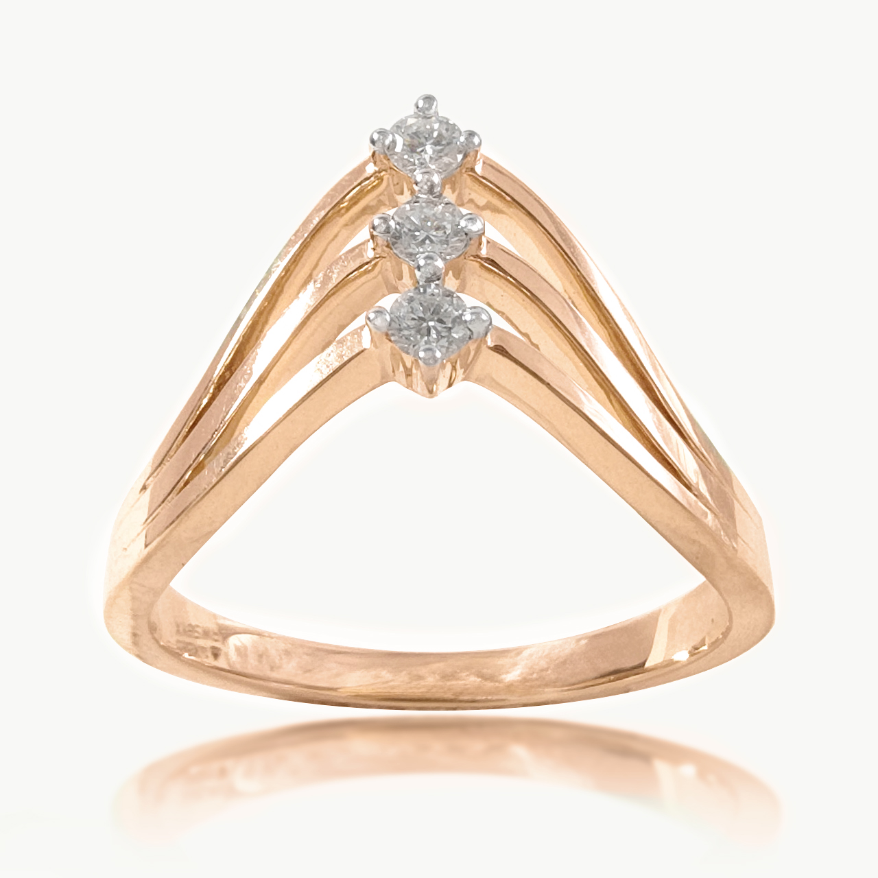 Trinity Wave Diamond Ring
