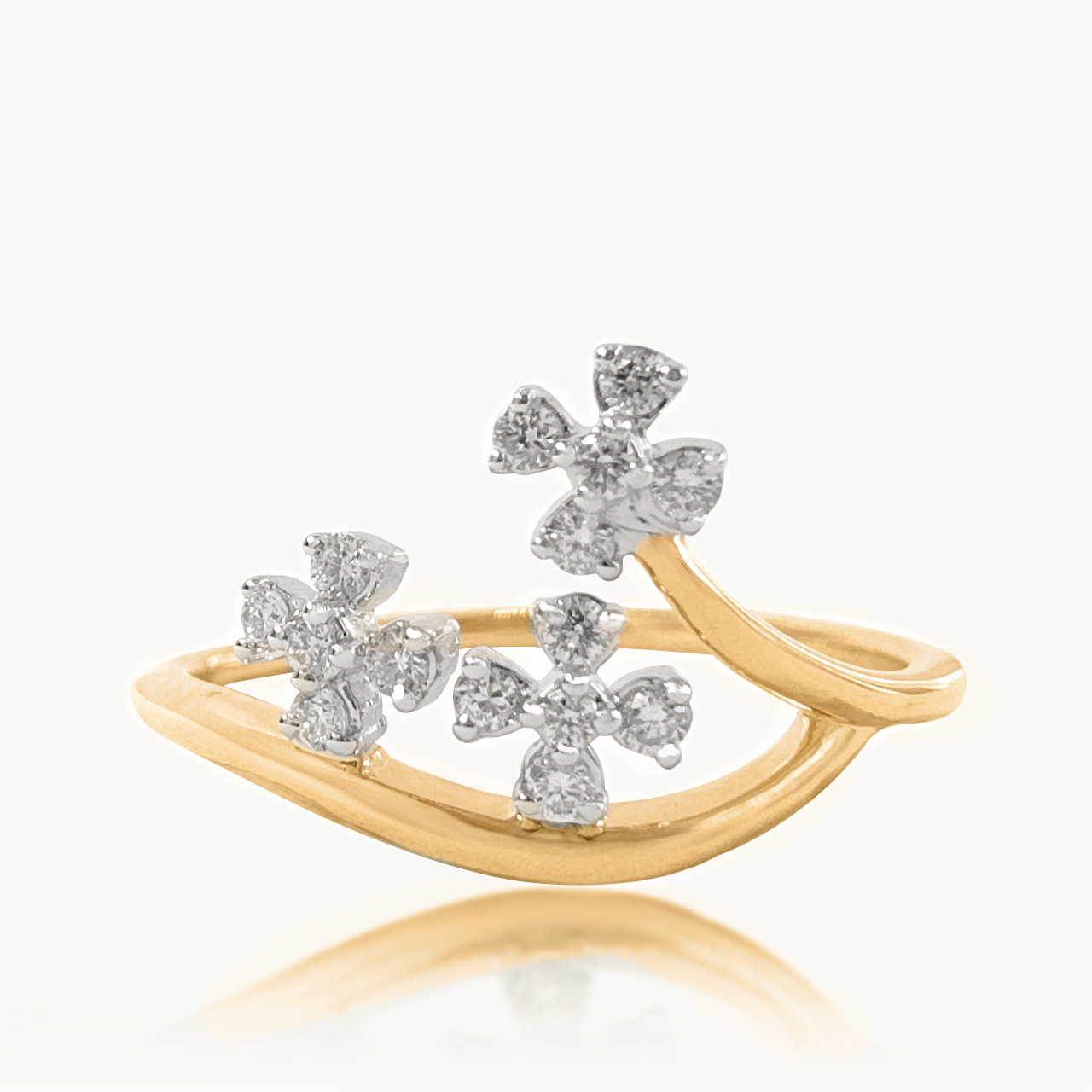 Floral Cascade Diamond Ring