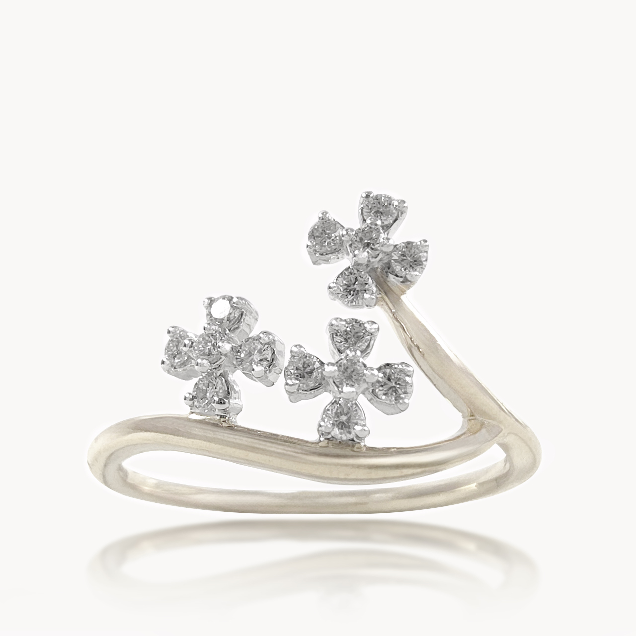 Floral Cascade Diamond Ring