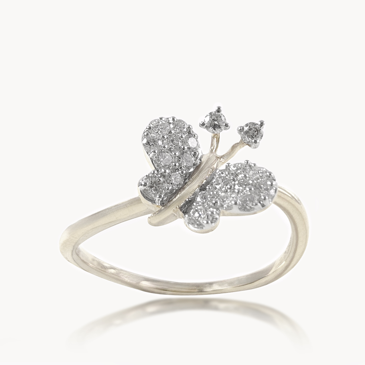 Crystal Wings Diamond Ring