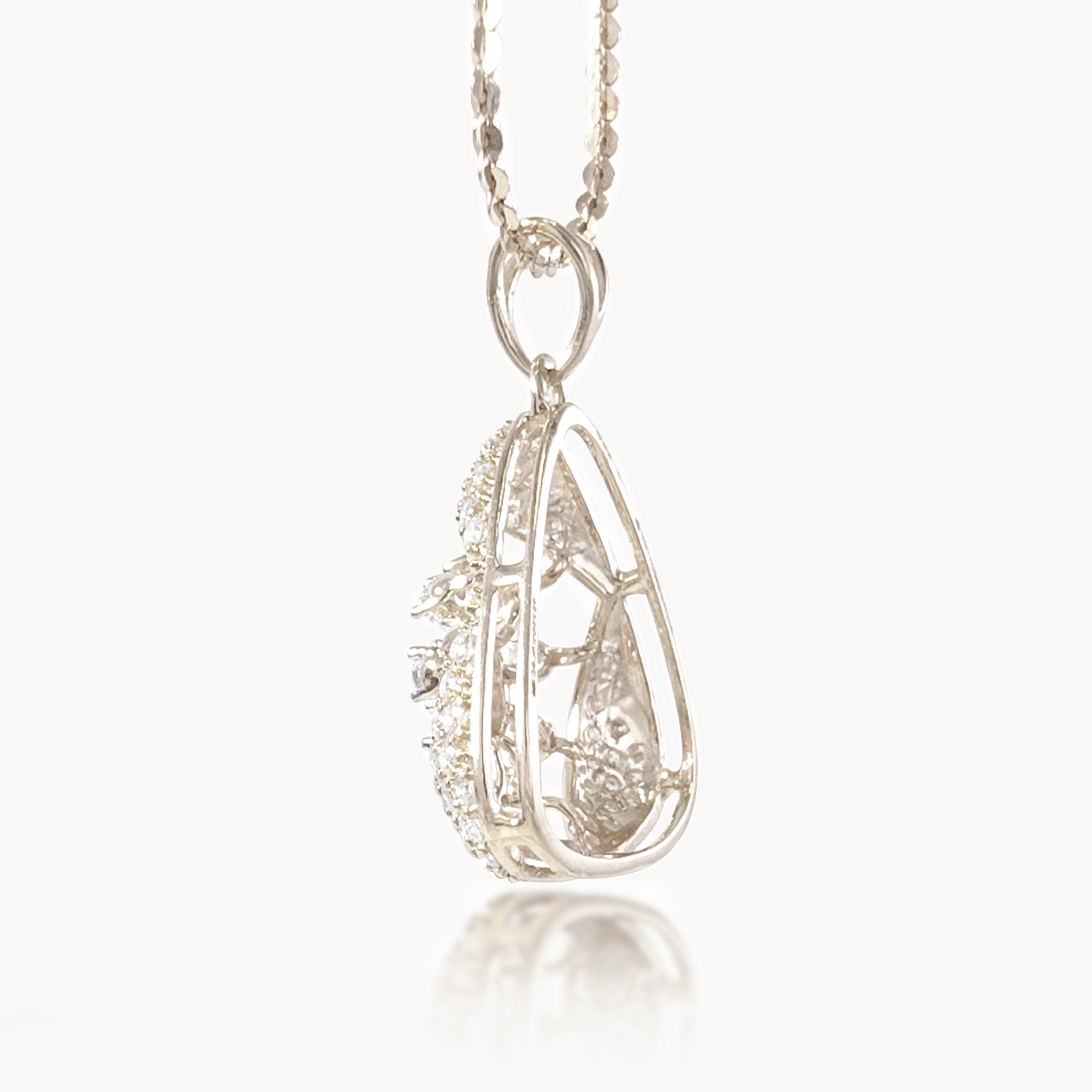 Triangular Snowflake Dimaond Pendant