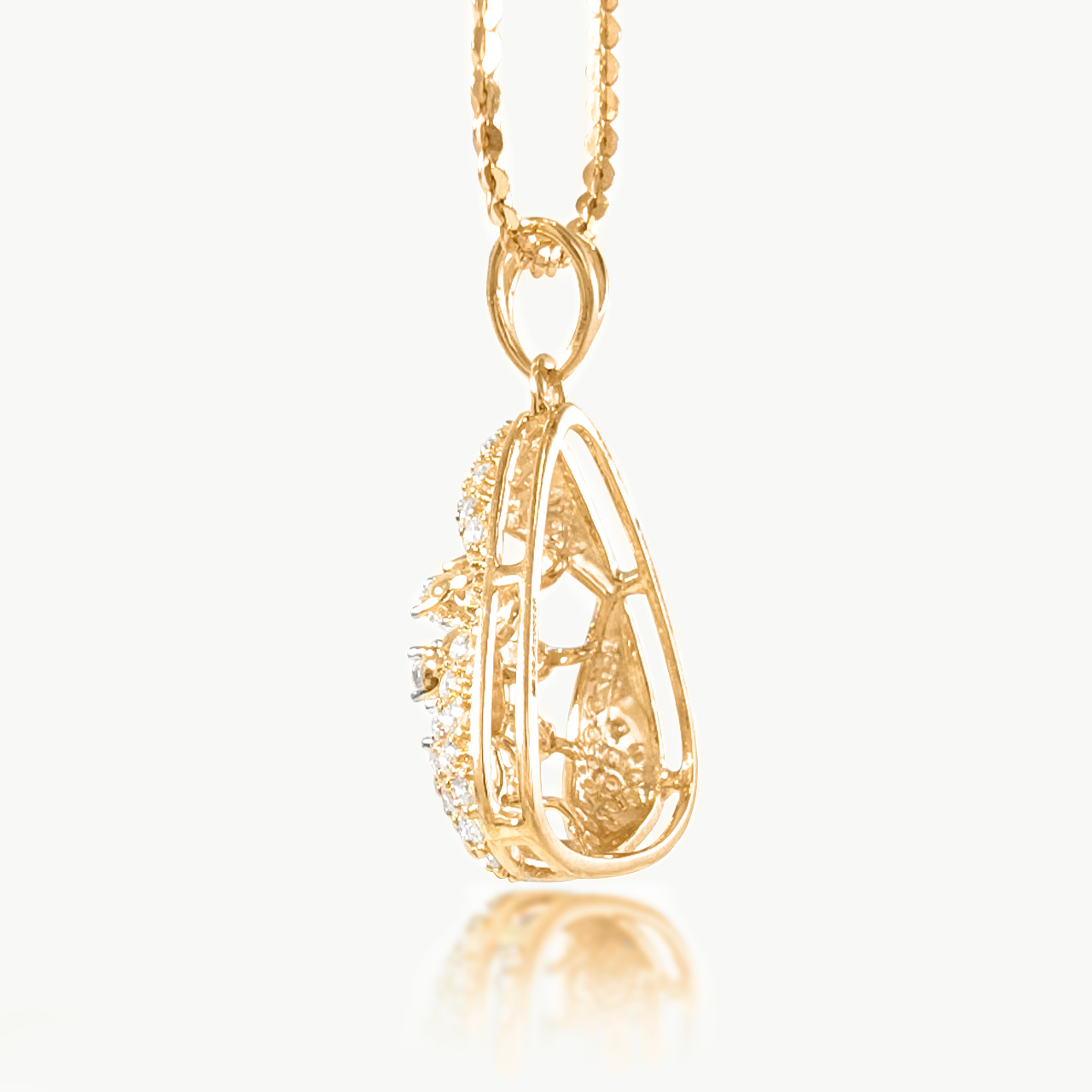 Triangular Snowflake Dimaond Pendant