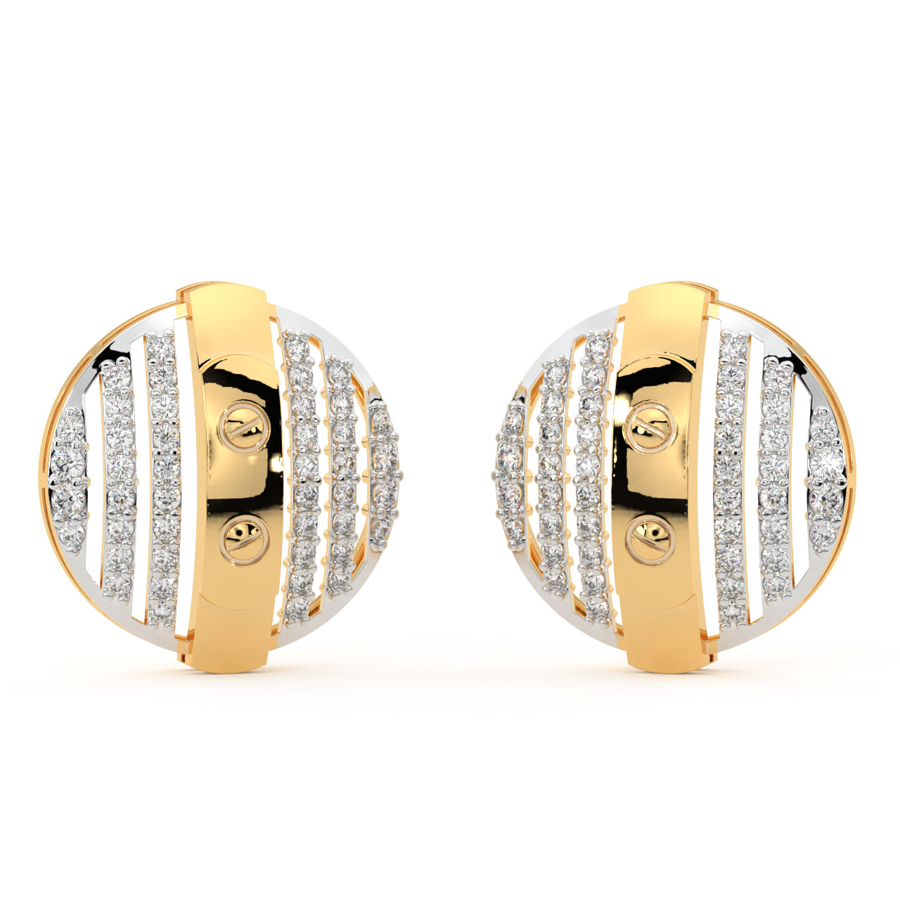 Bethany Round Diamond Stud Earrings