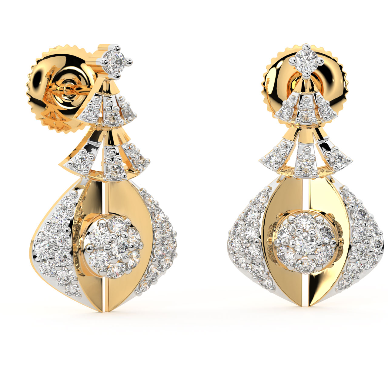 Tommy Round Diamond Stud Earrings