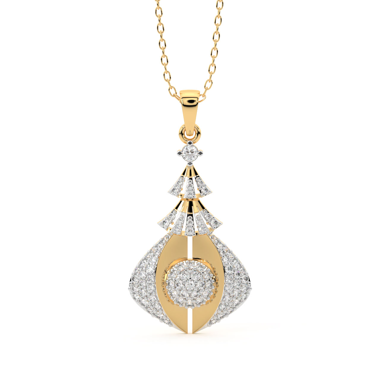 Gunnar Round Diamond Office Wear Pendant