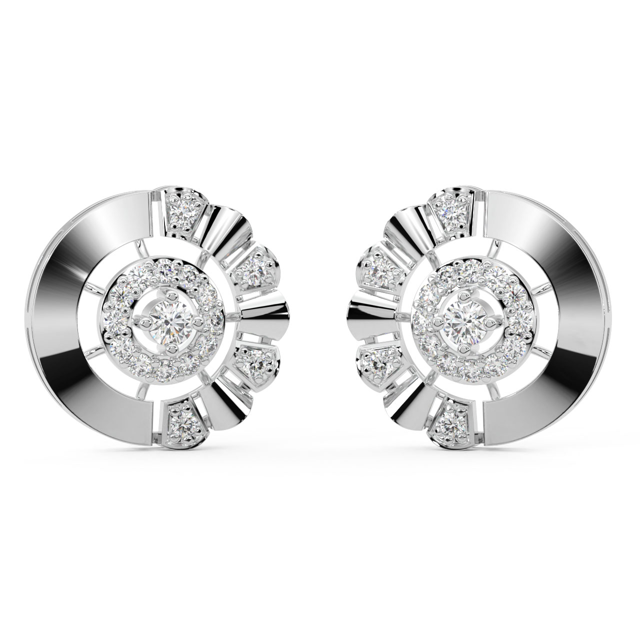 Audora Round Diamond Stud Earrings