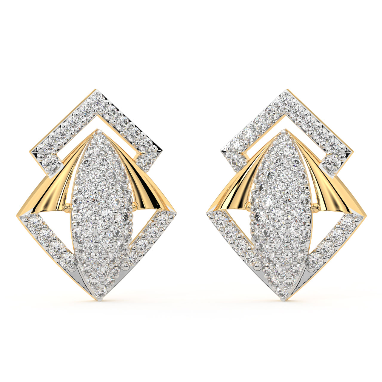 Brandi Round Diamond Stud Earrings