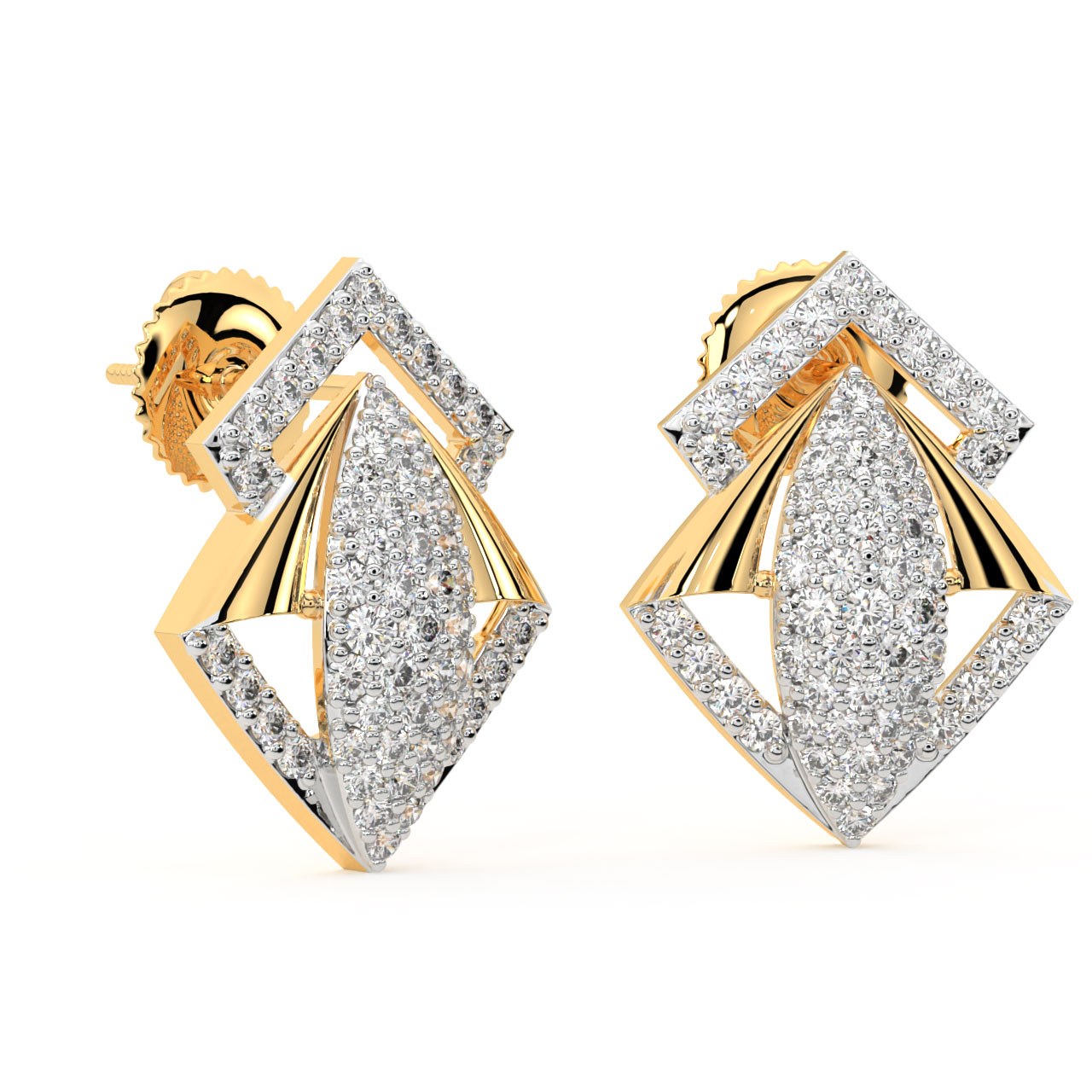 Brandi Round Diamond Stud Earrings