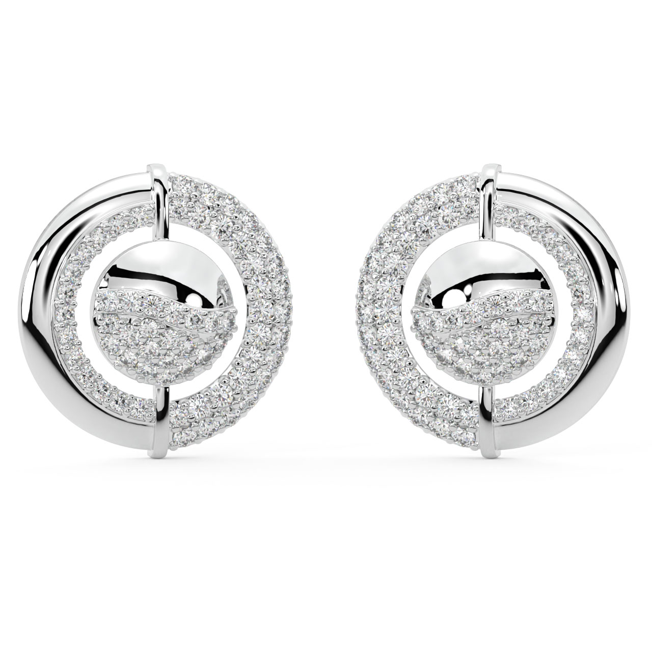 Dade Round Diamond Stud Earrings