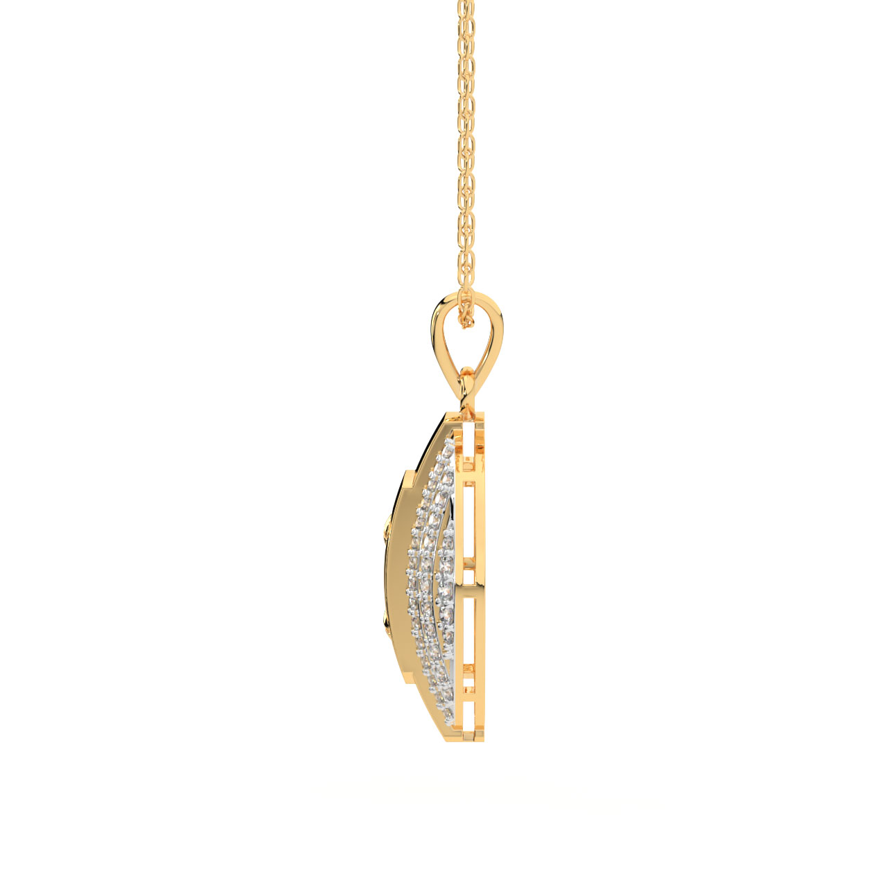 Faina Round Diamond Office Wear Pendant