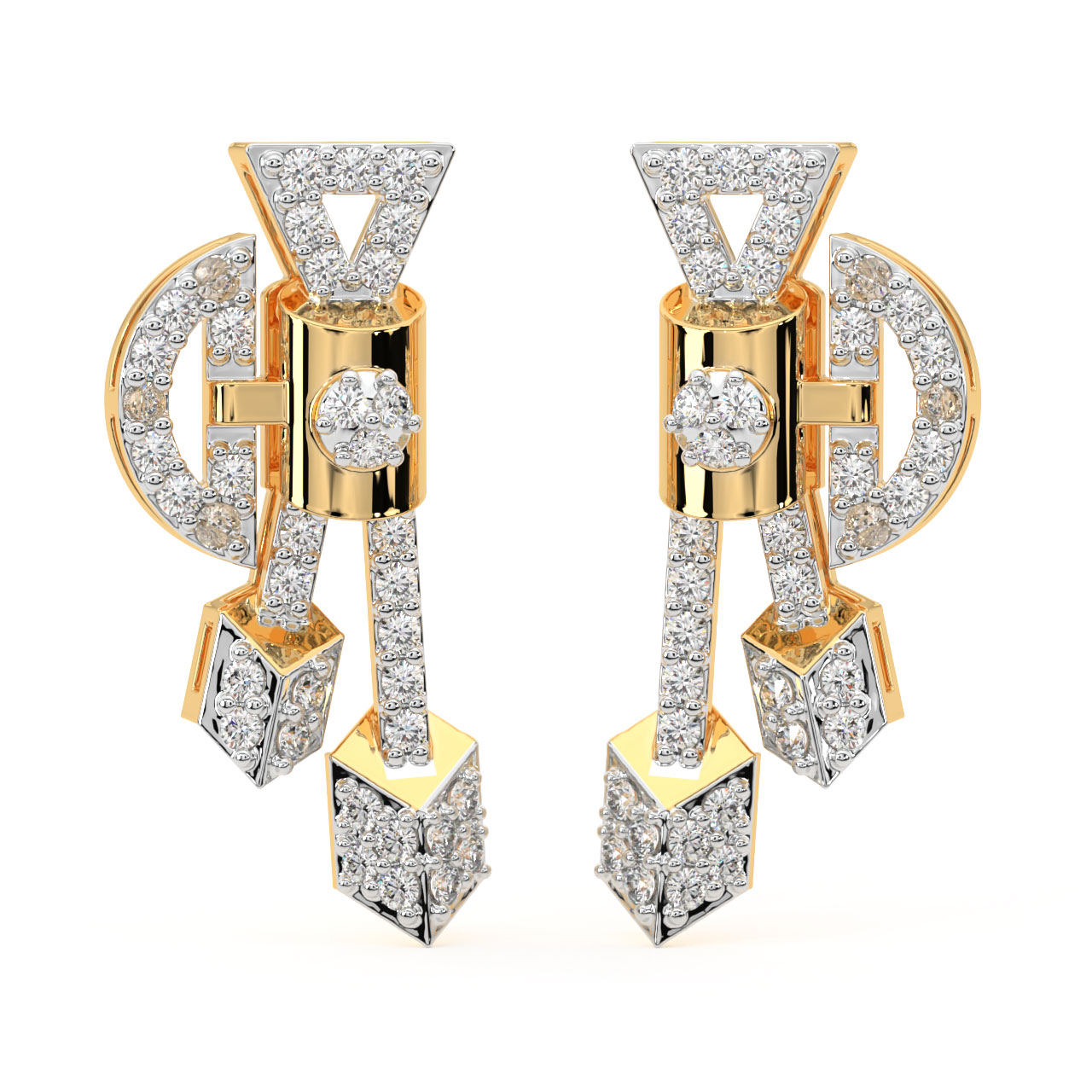Sharay Round Diamond Stud Earrings