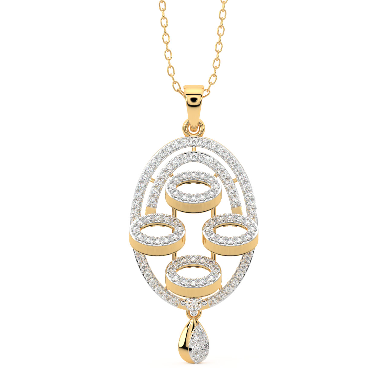 Stefan Round Diamond Office Wear Pendant