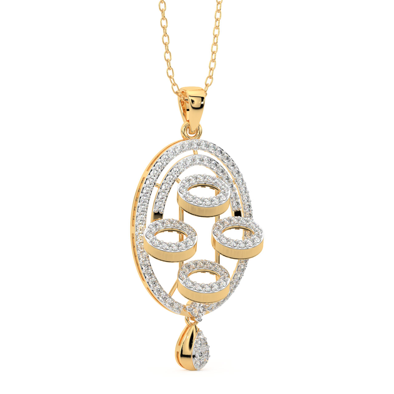 Stefan Round Diamond Office Wear Pendant