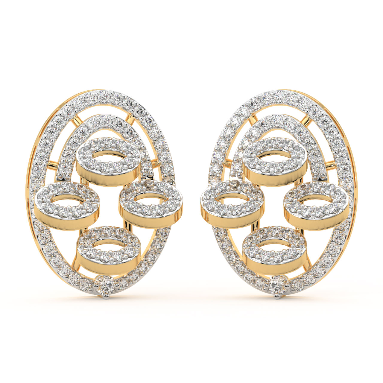 Twila Round Diamond Stud Earrings