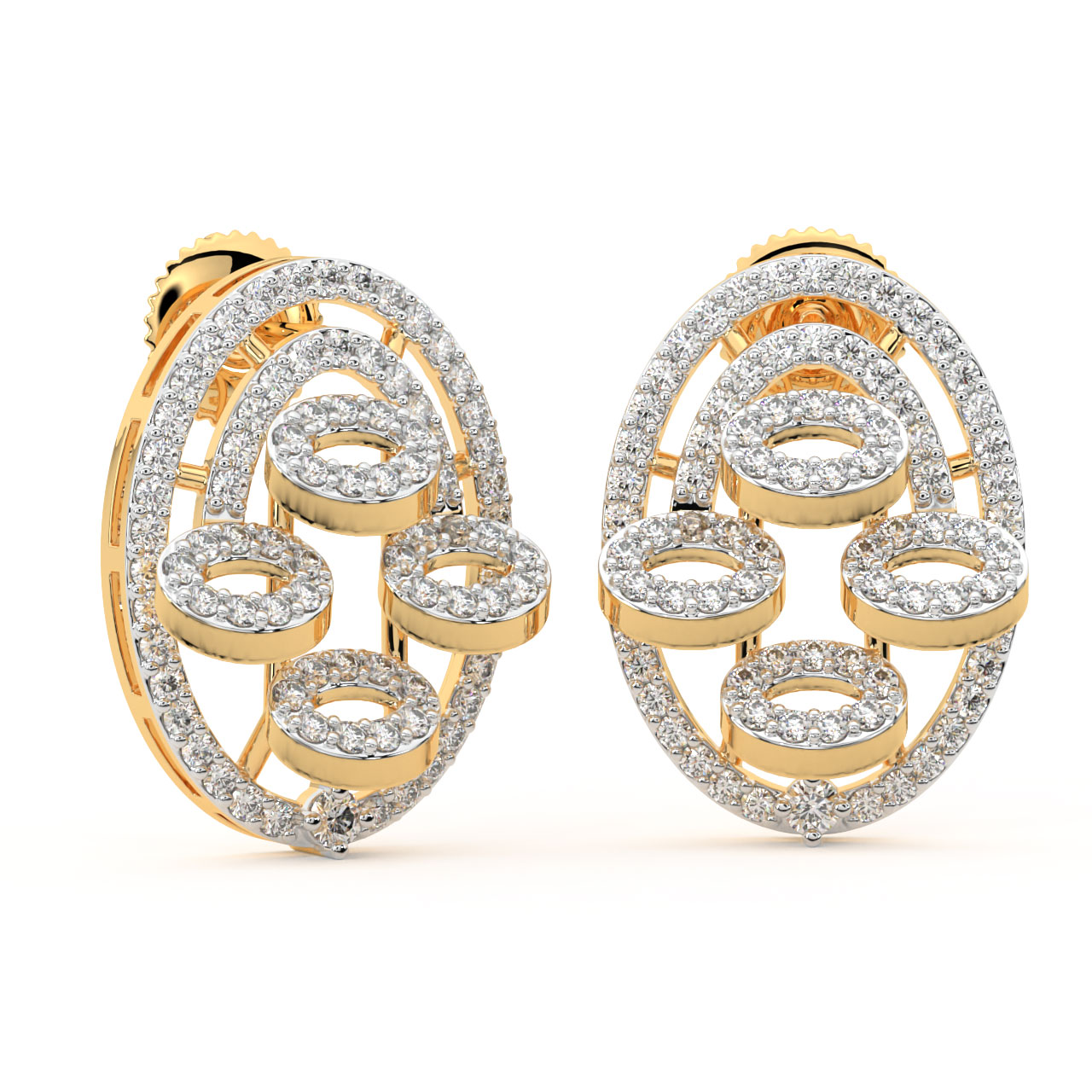 Twila Round Diamond Stud Earrings