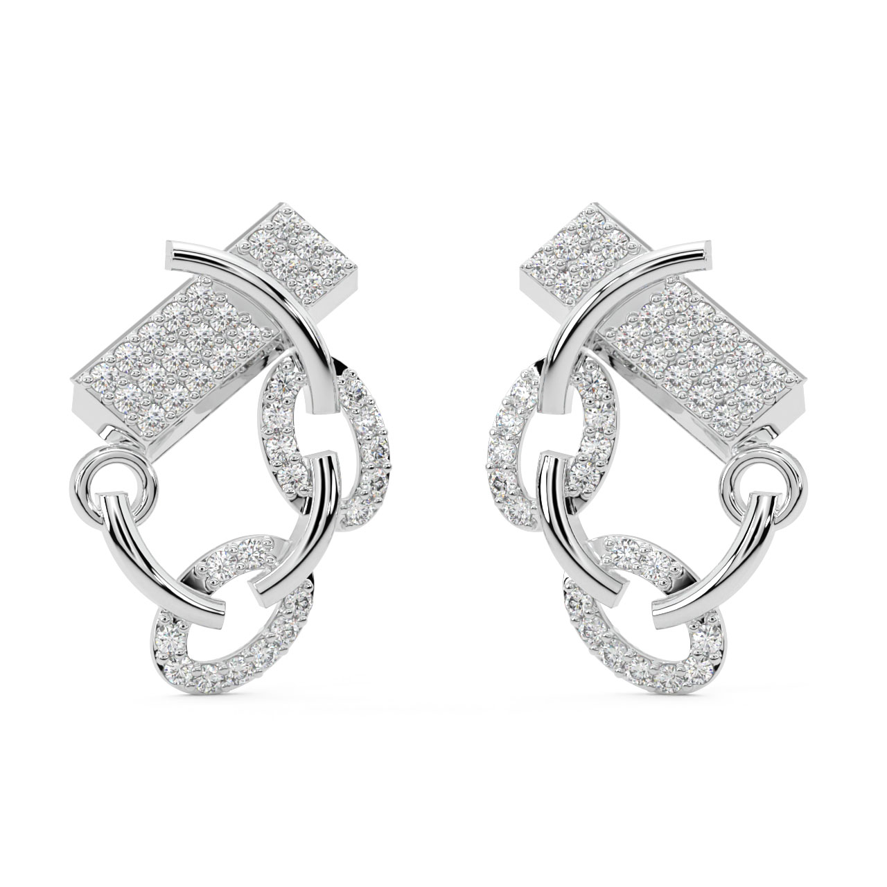 Shian Round Diamond Stud Earrings