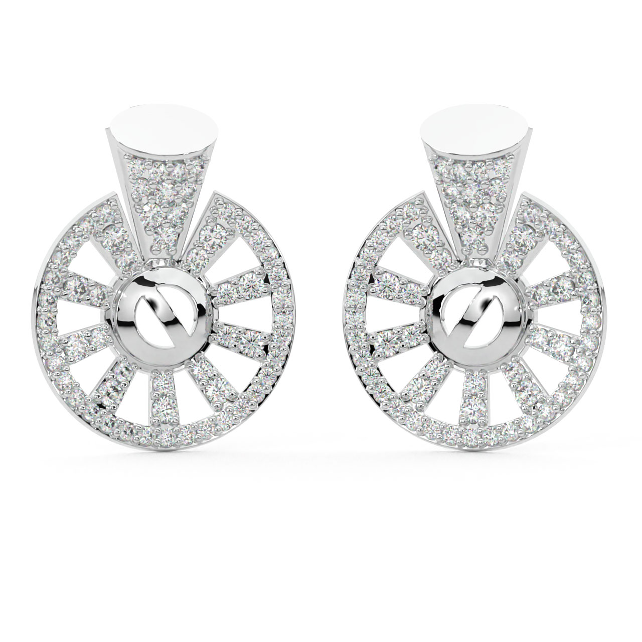 Valisa Round Diamond Stud Earrings