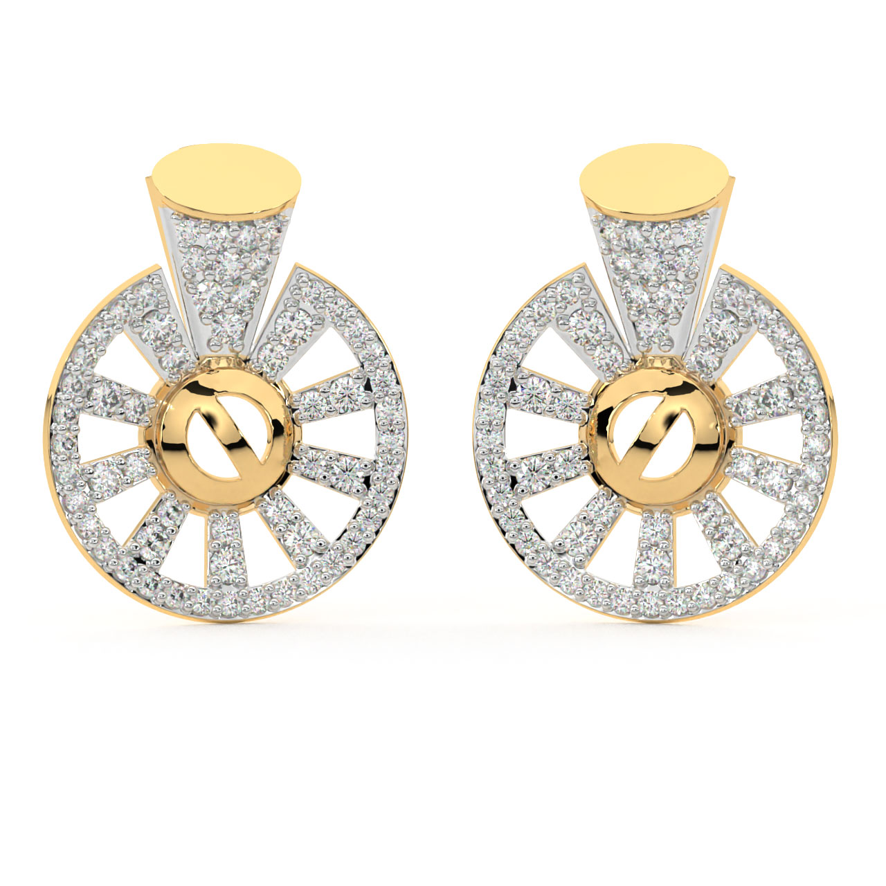 Valisa Round Diamond Stud Earrings