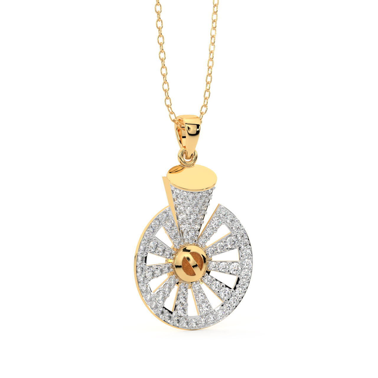 Hermon Round Diamond Office Wear Pendant