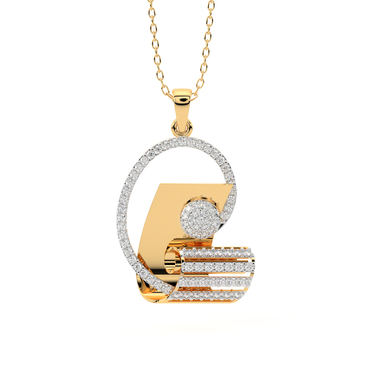 Abiram Round Diamond Office Wear Pendant