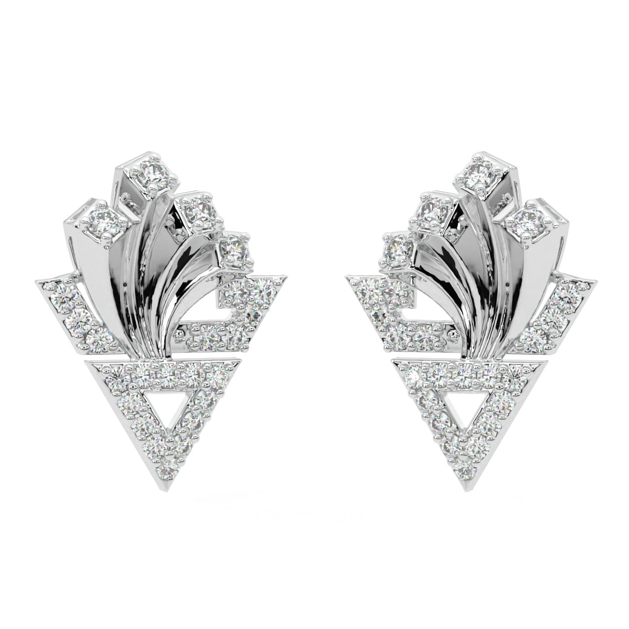 Zana Round Diamond Stud Earrings