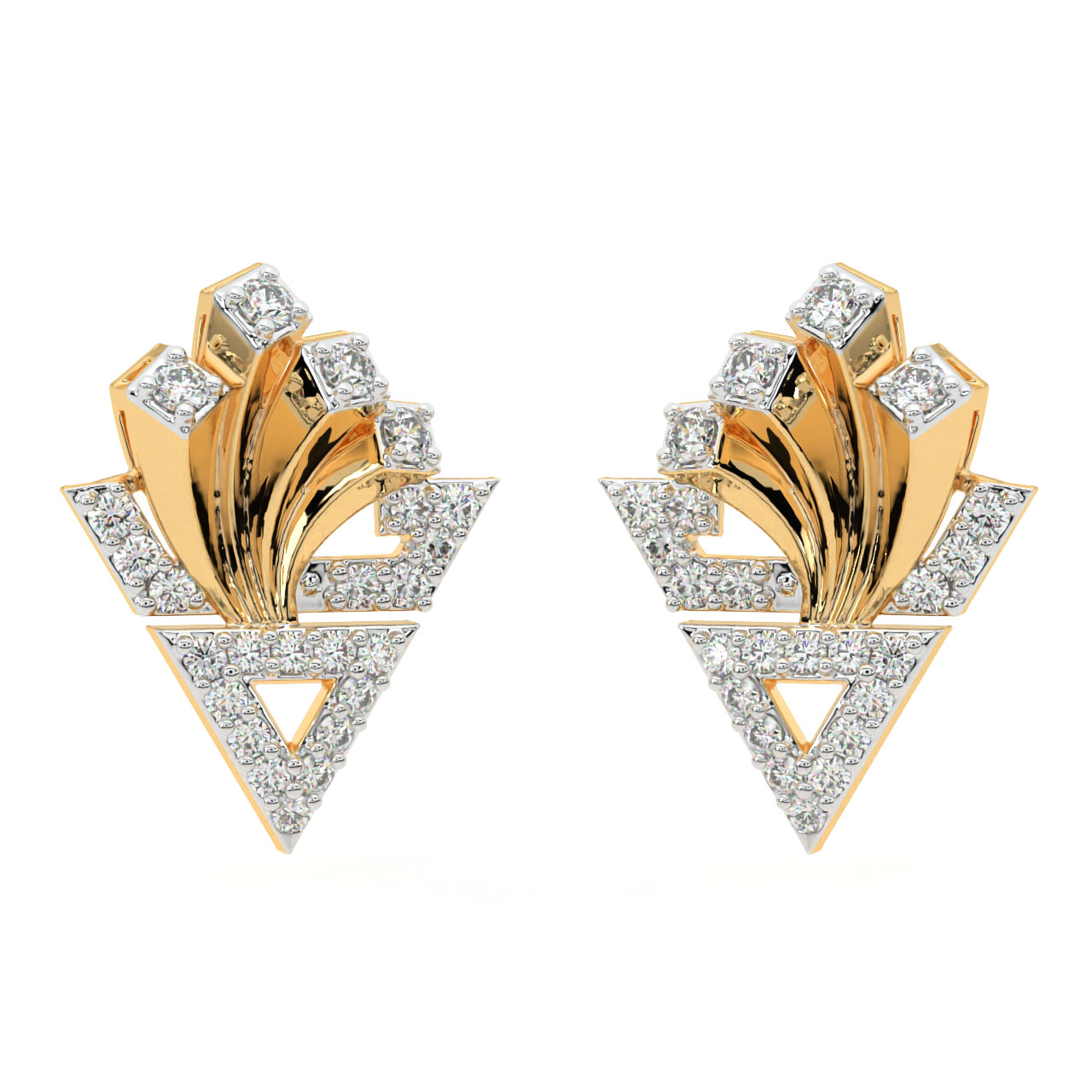 Zana Round Diamond Stud Earrings