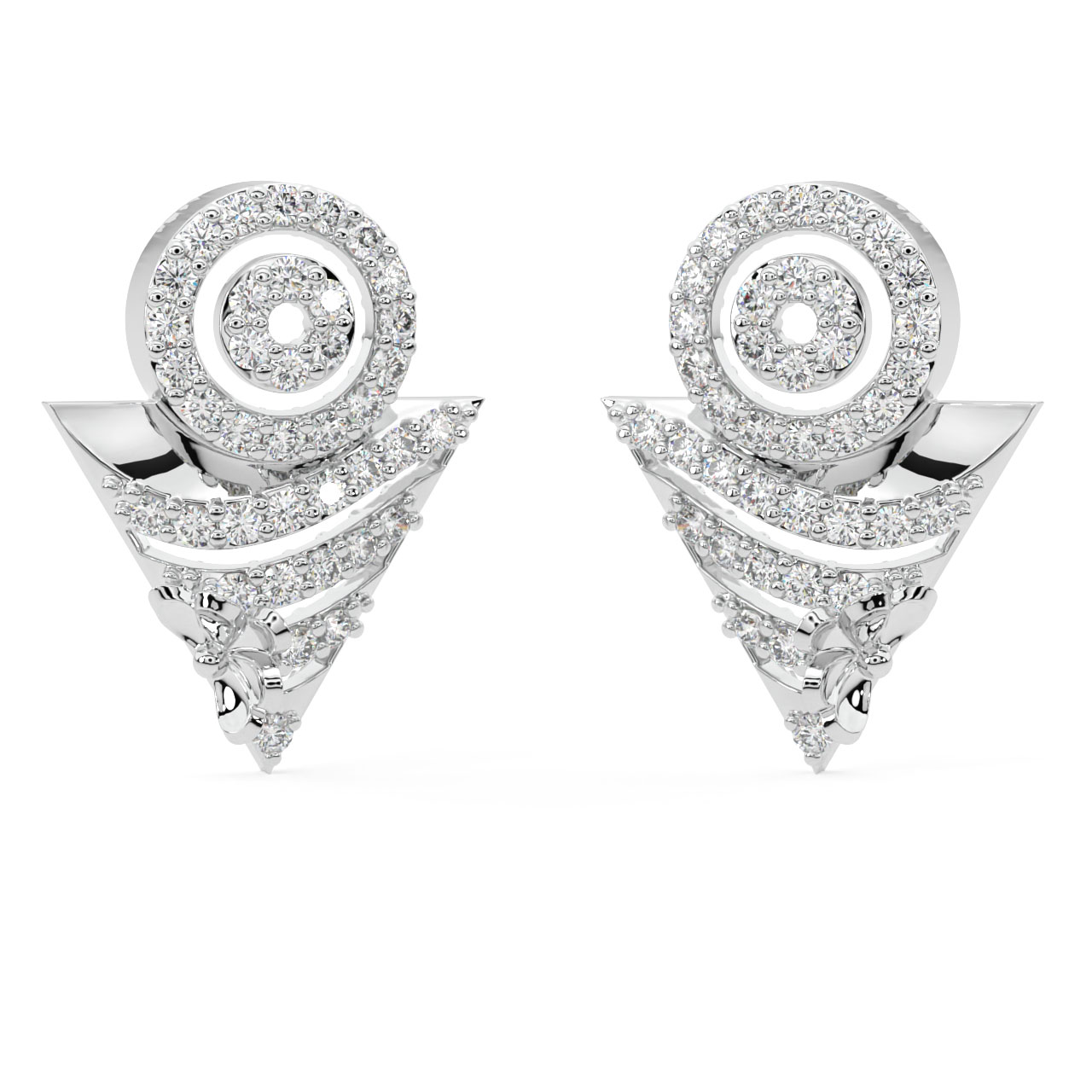 Aneya Round Diamond Stud Earrings