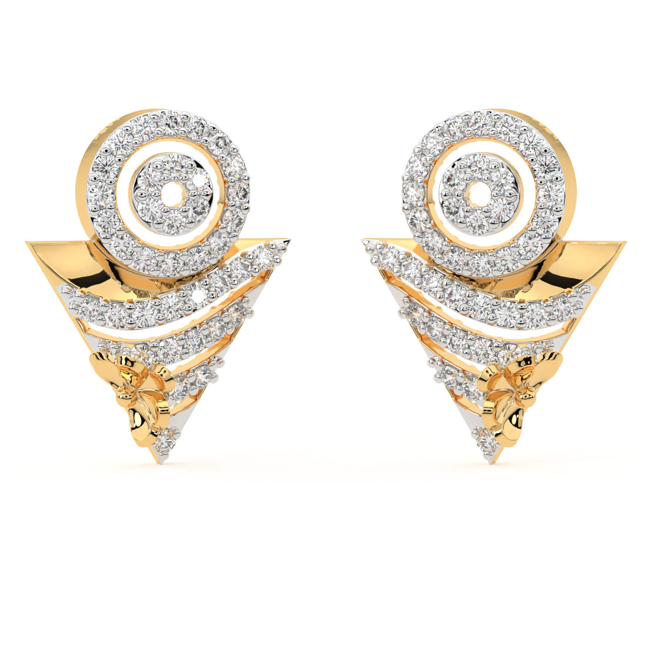 Aneya Round Diamond Stud Earrings