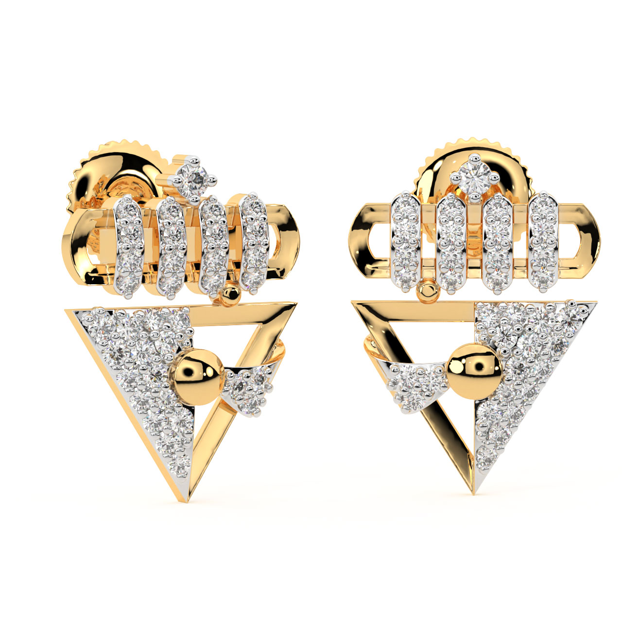 Thom Round Diamond Stud Earrings