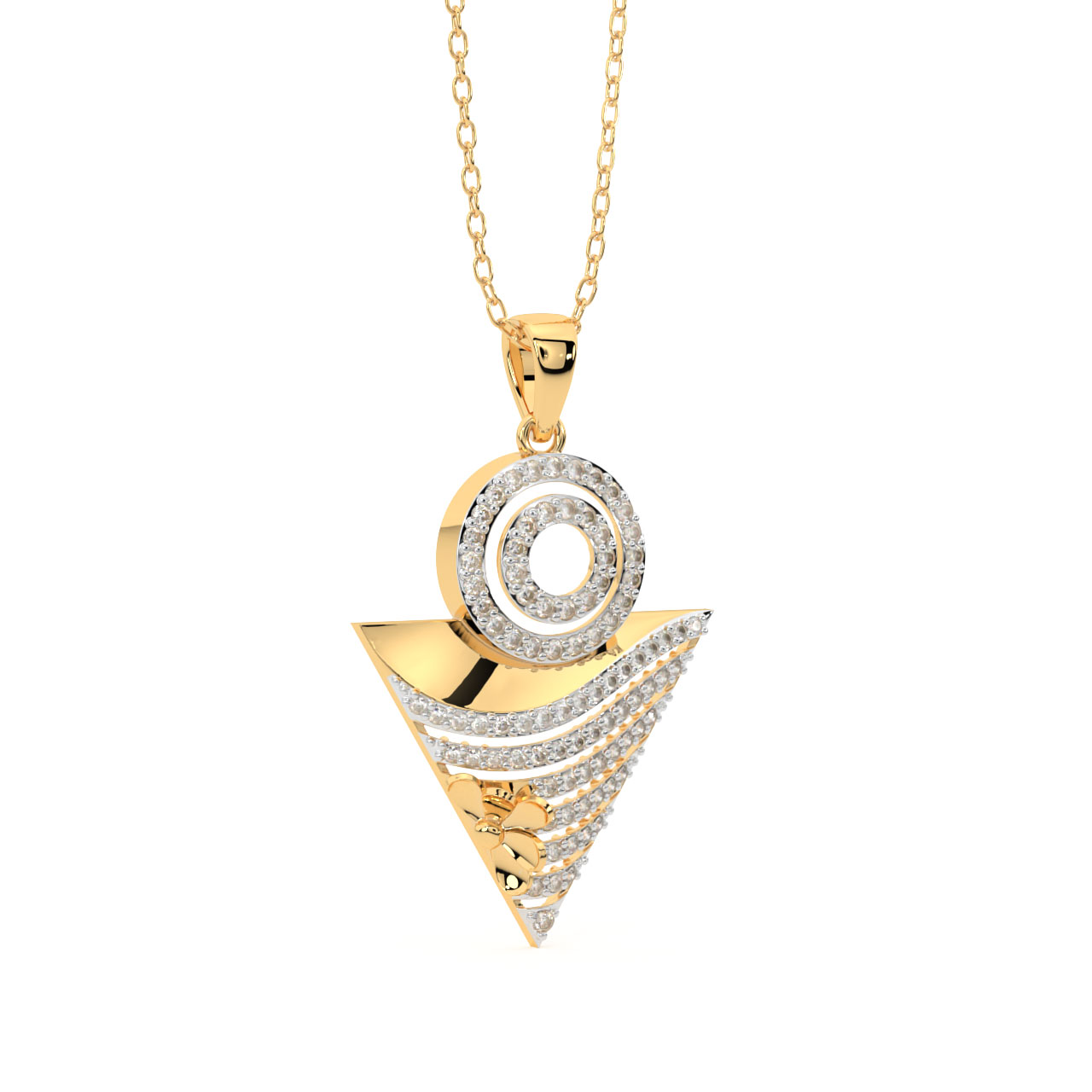 Axill Round Diamond Office Wear Pendant