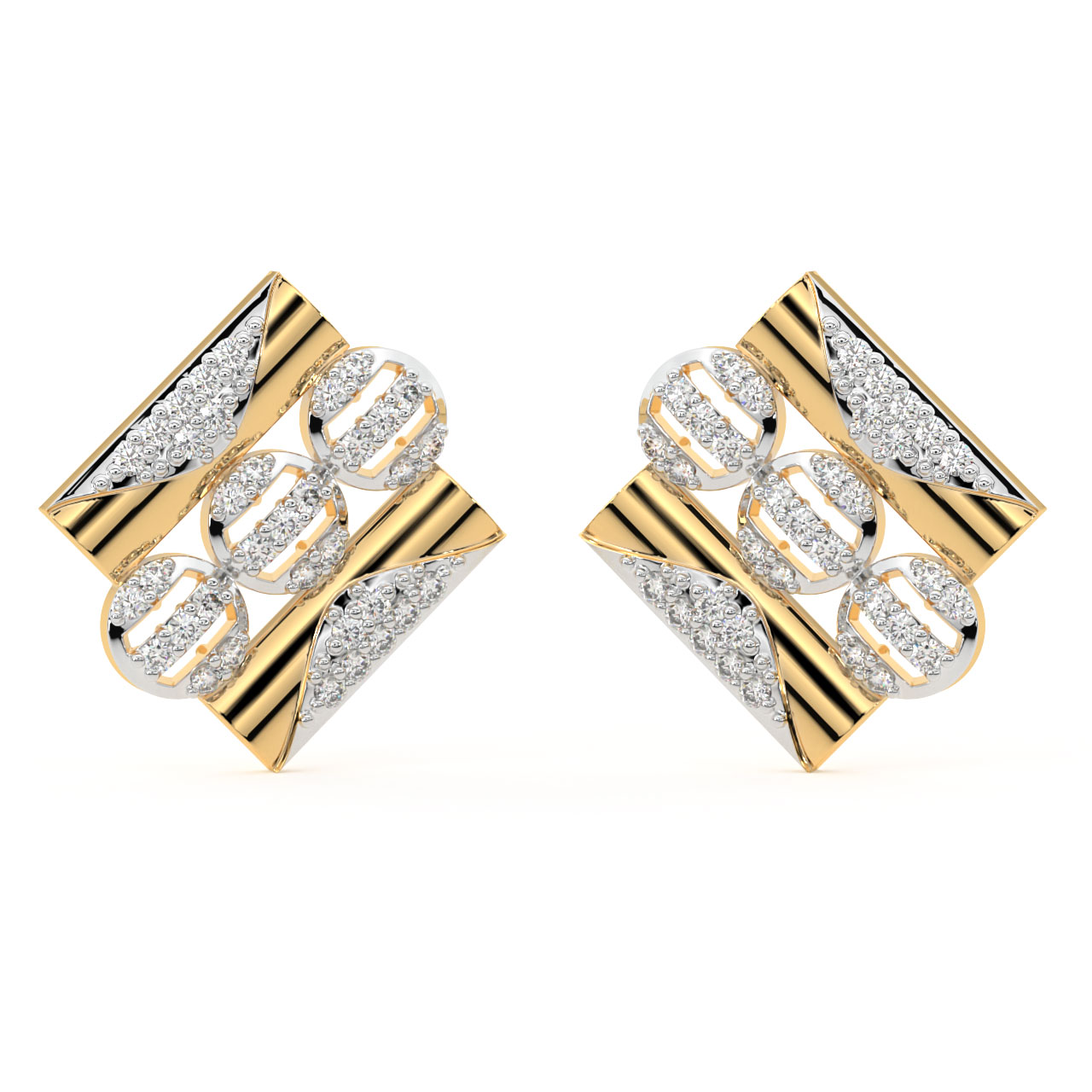 Ambria Round Diamond Stud Earrings