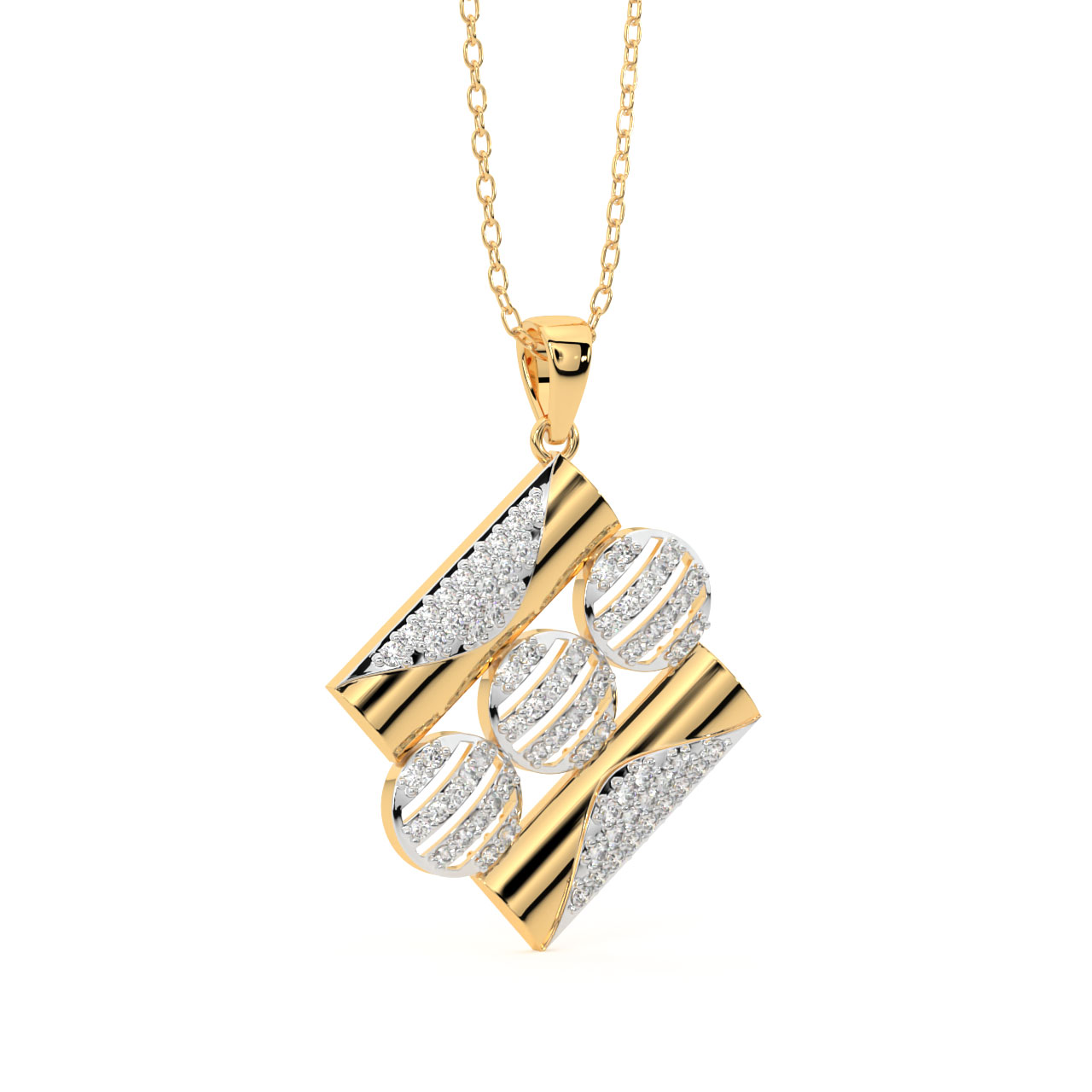 Alarik Round Diamond Office Wear Pendant