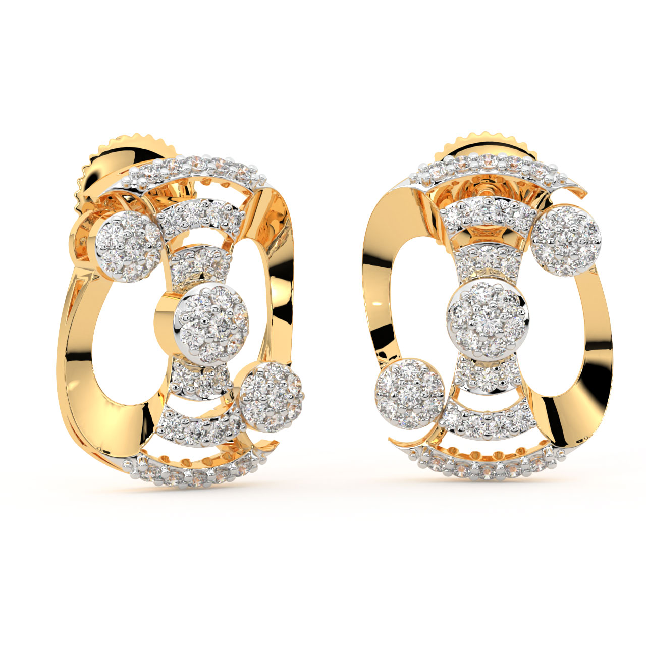 Ana Round Diamond Stud Earrings