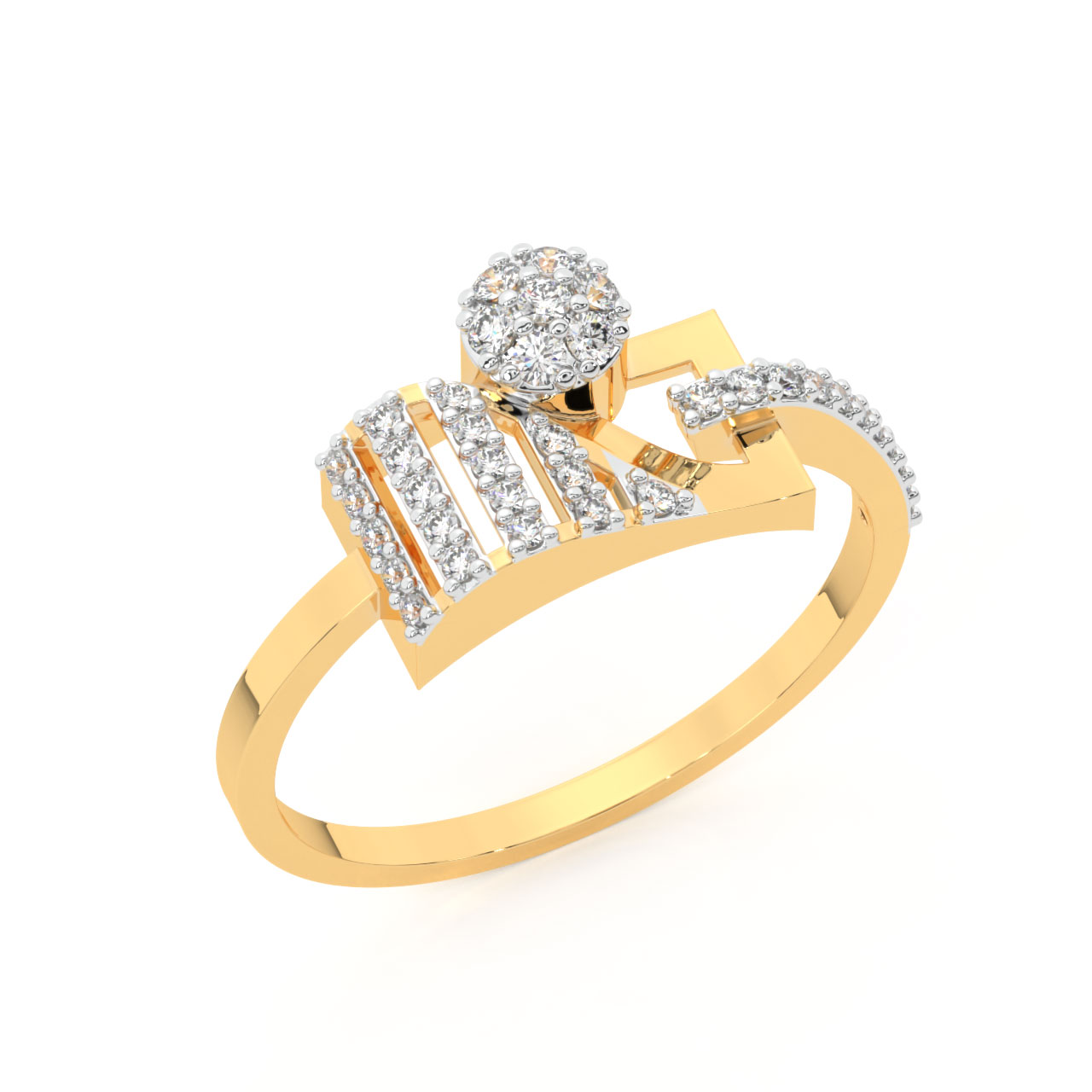 Nasim Round Diamond Dainty Ring