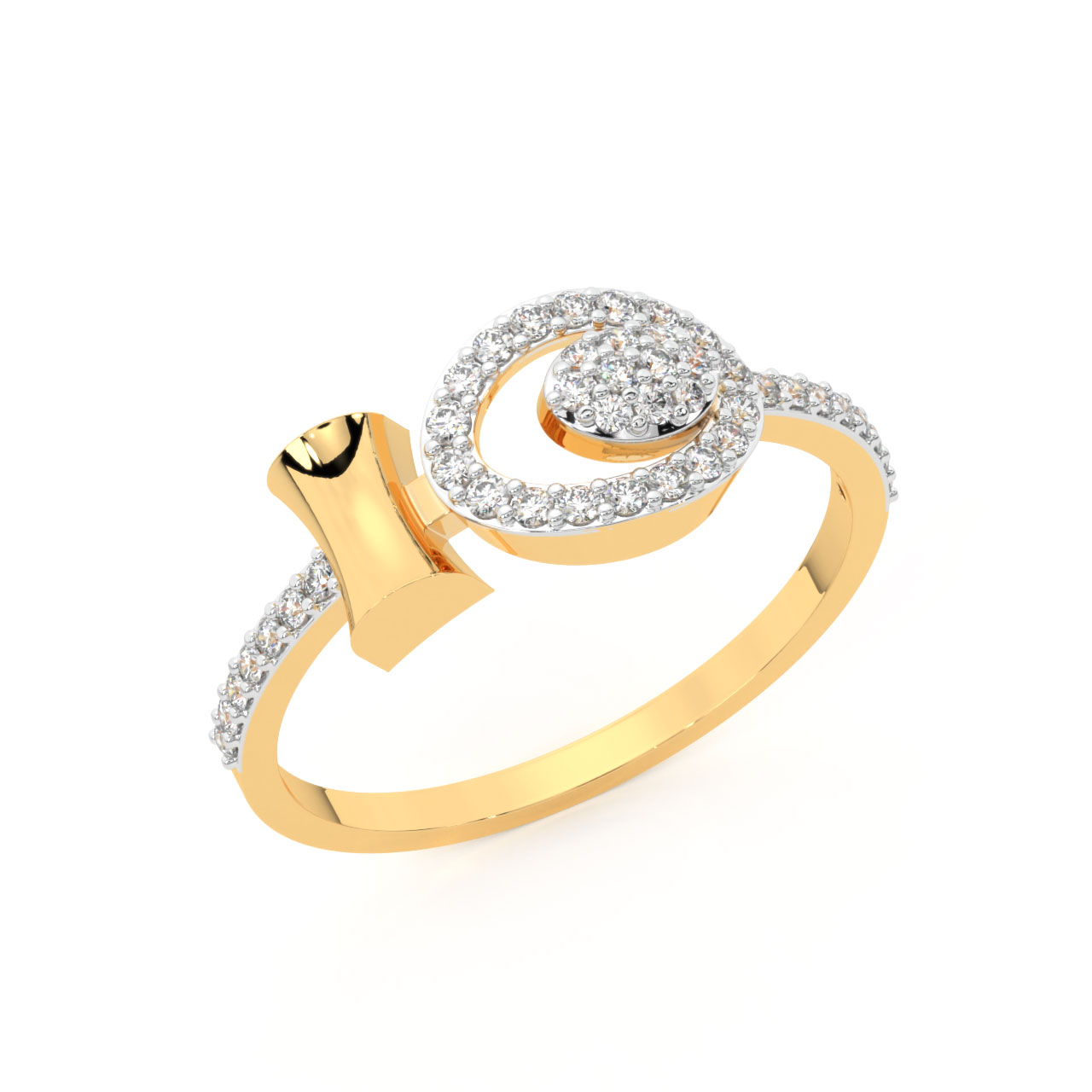 Nyle Round Diamond Engagement Ring